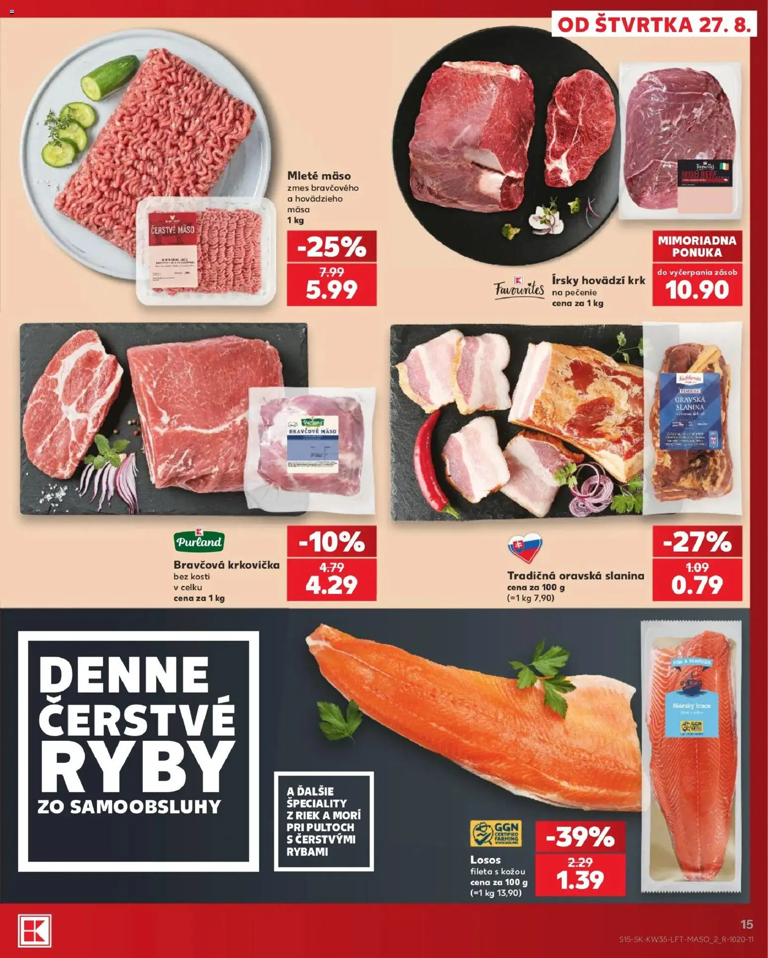 Kaufland SK akciós ujság - amely érvényes a következő dátumtól: 2026.08.27. | Oldal: 15