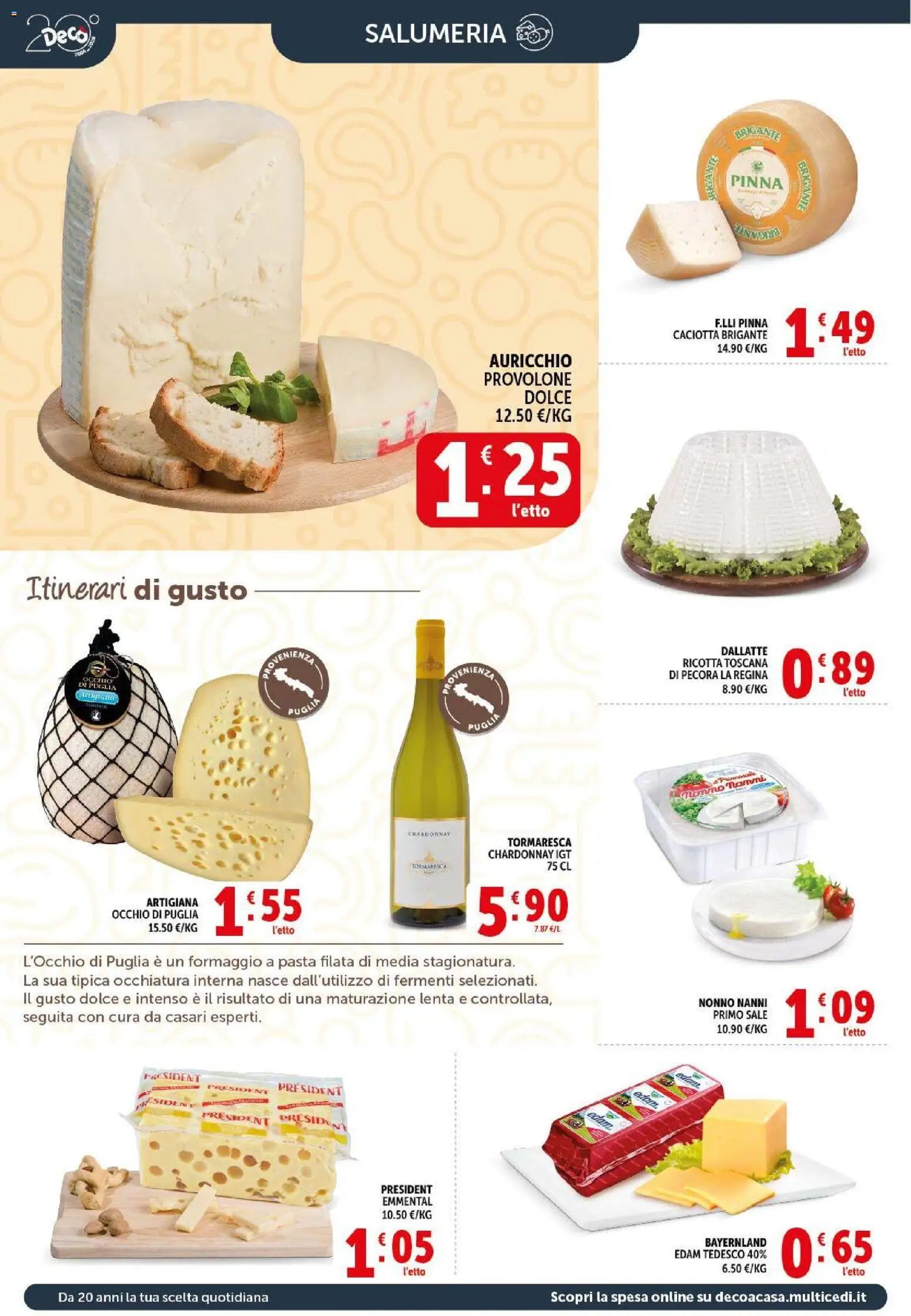 Volantino Decò del 29.05.2026 | Pagina: 4 | Prodotti: Provolone, Sale, Pasta, Ricotta
