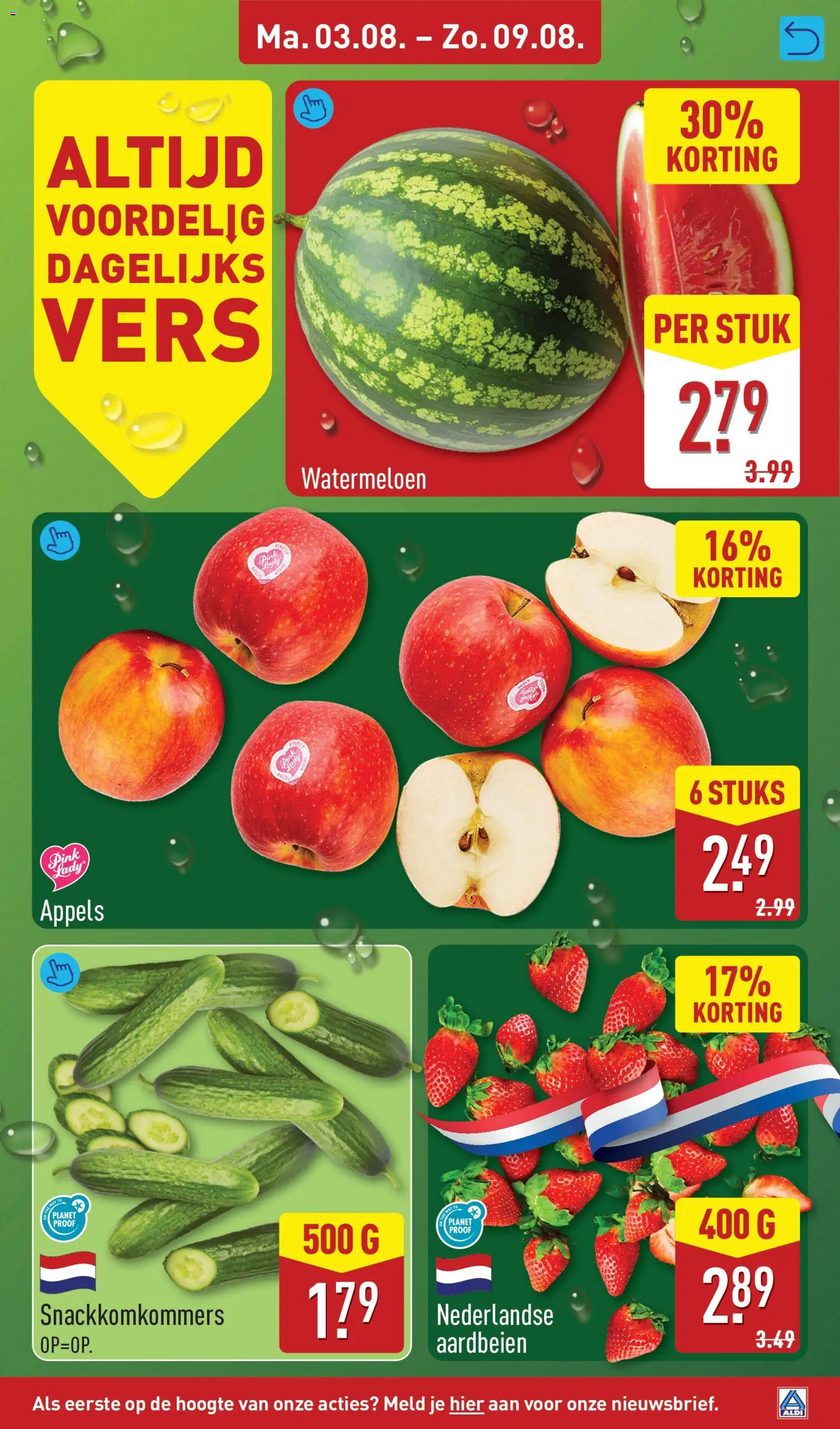 {H1} | Pagina: 5 | Producten: Appels, Aardbeien, Watermeloen