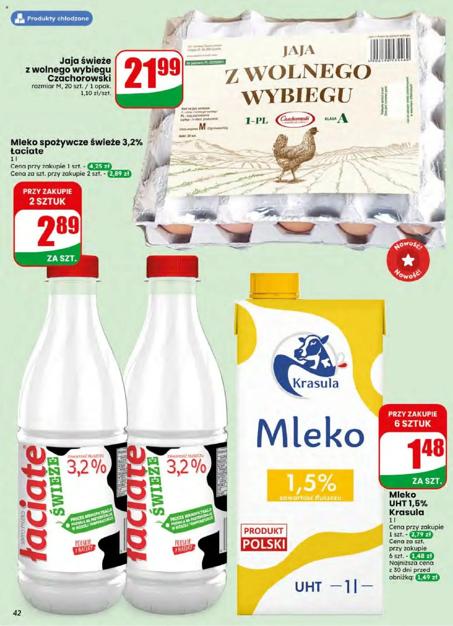 Dino gazetka od 08.07.2026 | Strona: 42 | Produkty: Mleko, Jaja
