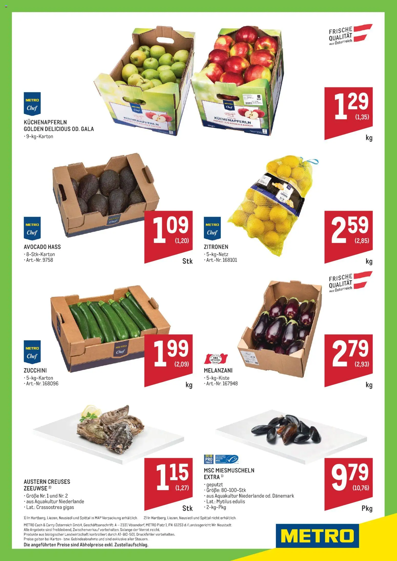Metro angebote Ultrafrische Wochenhits gültig ab 03.08.2026 | Seite: 2 | Produkte: Avocado