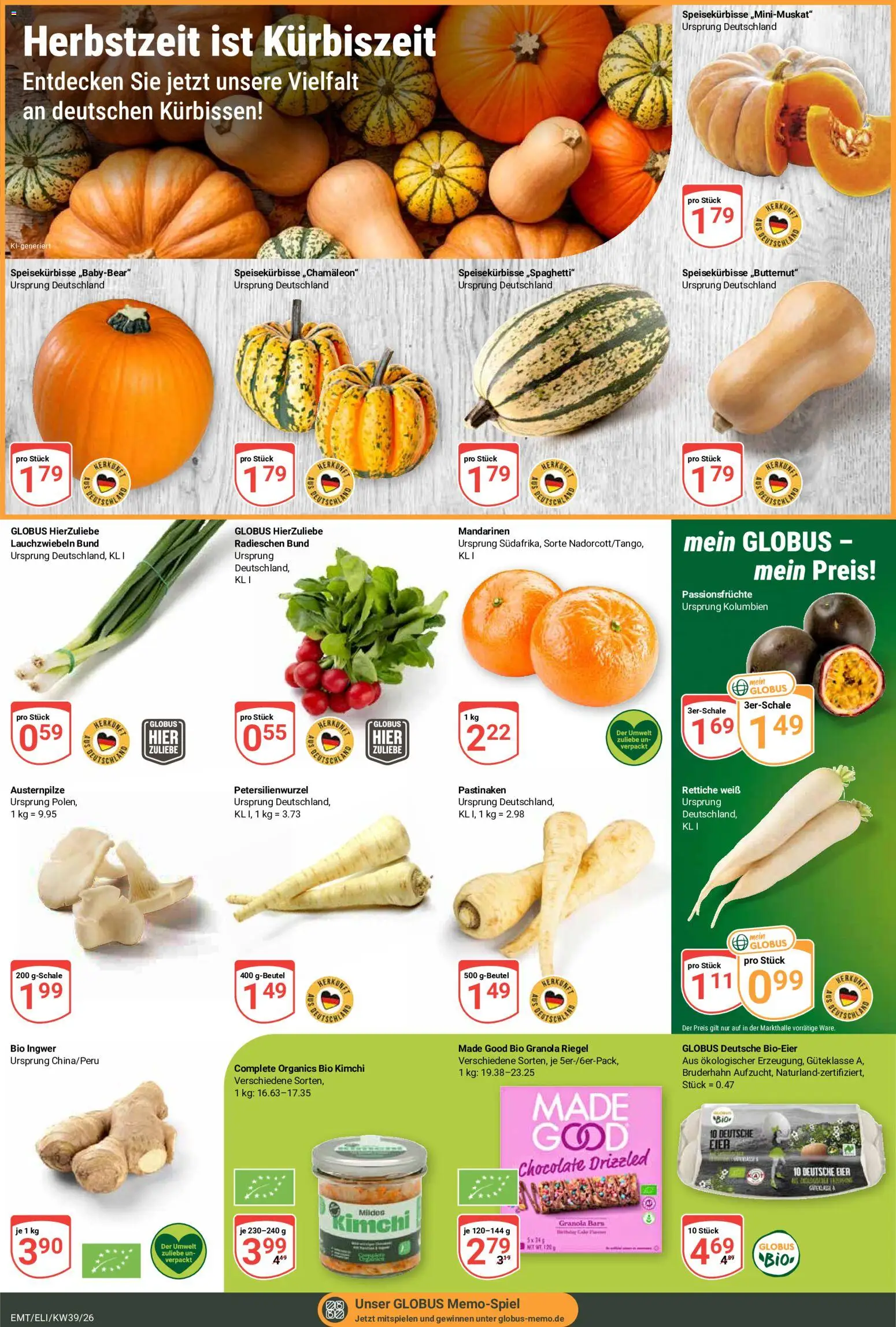 Globus Prospekt Erfurt – gültig ab 21.09.2026 | Seite: 6 | Produkte: Eier, Mandarinen