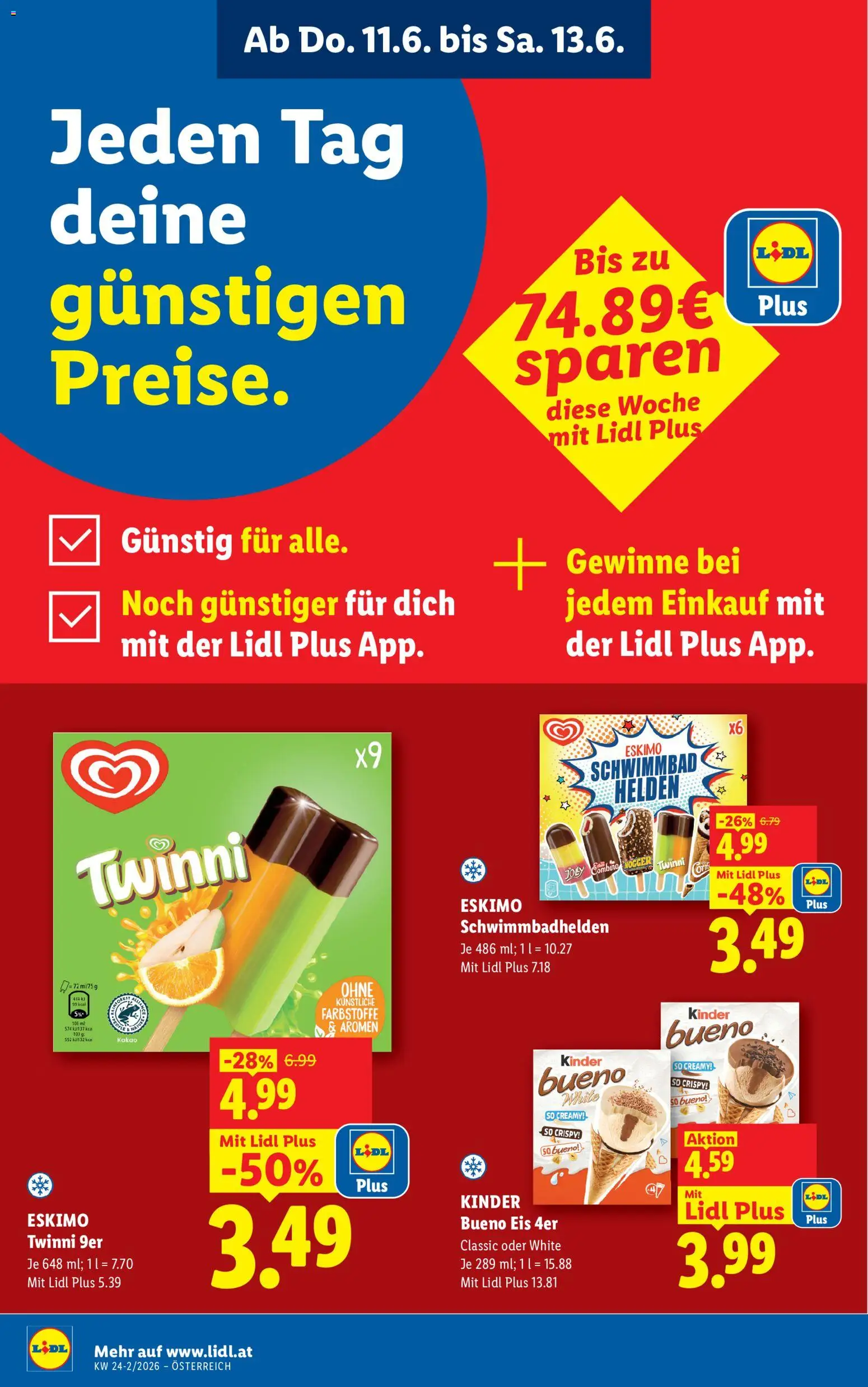 Lidl Flugblatt gültig ab 11.06.2026 | Seite: 4 | Produkte: Eis