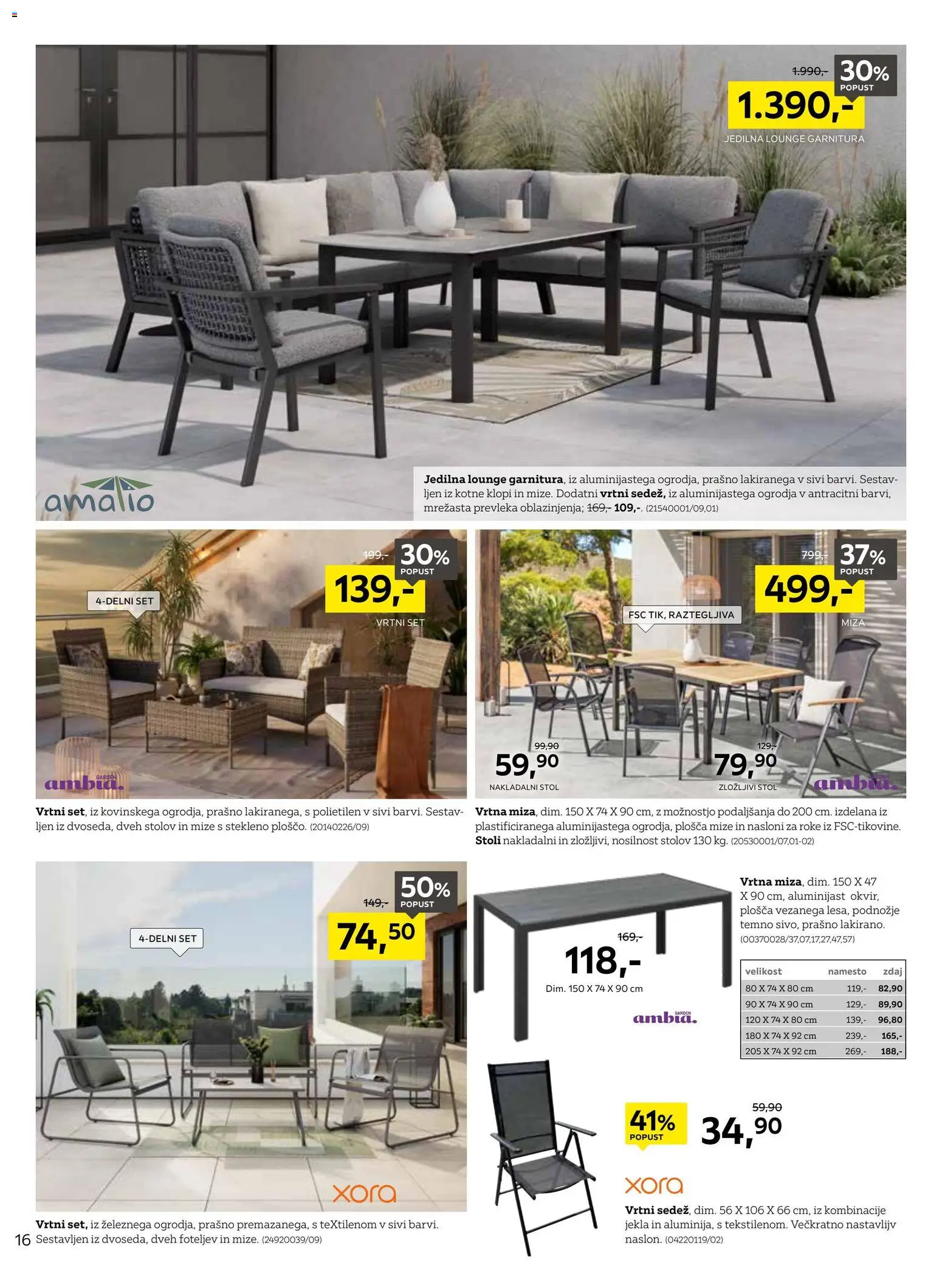 Novi XXXL Lesnina katalog ponudbe – veljaven od 01.06.2026 | Stran: 16 | Izdelki: Prevleka, Miza, Stol