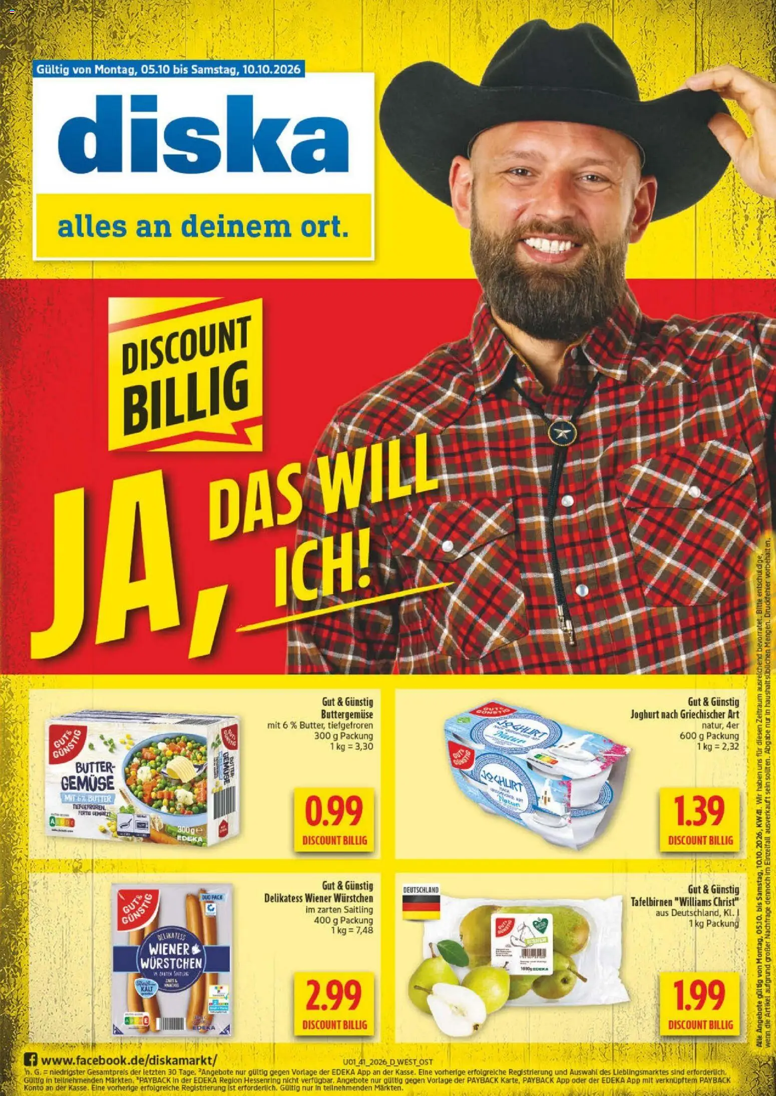 Diska Montag, 5. Oktober Frische Produkte