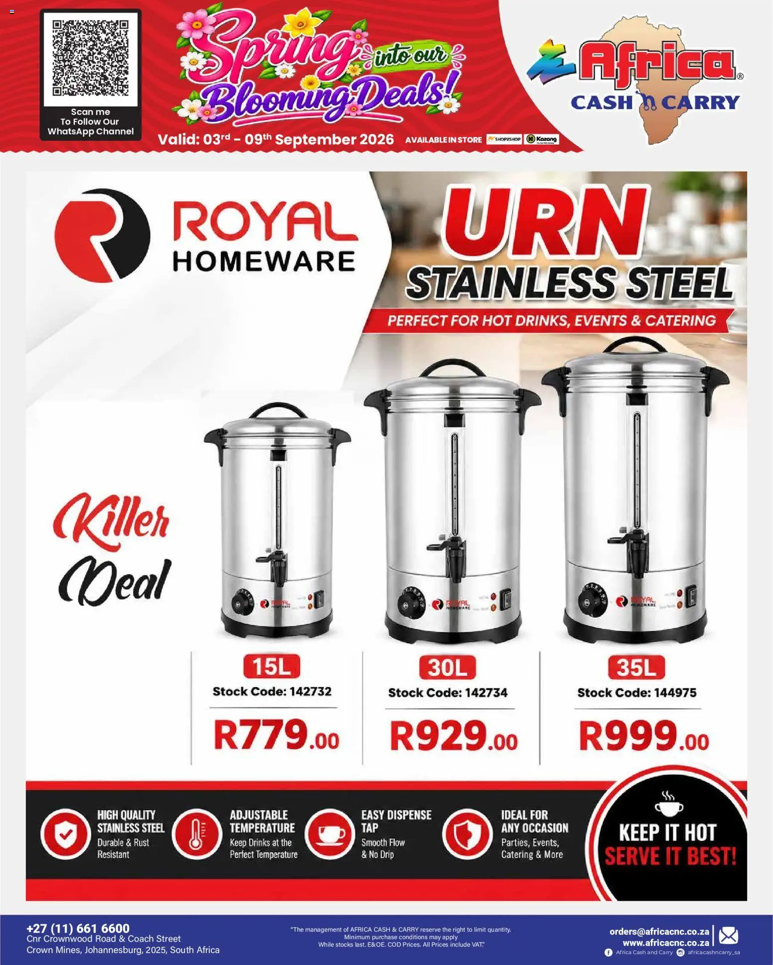 New Africa Cash & Carry catalogue – valid from 03/09/2026 | Page: 33 | Products: Stock