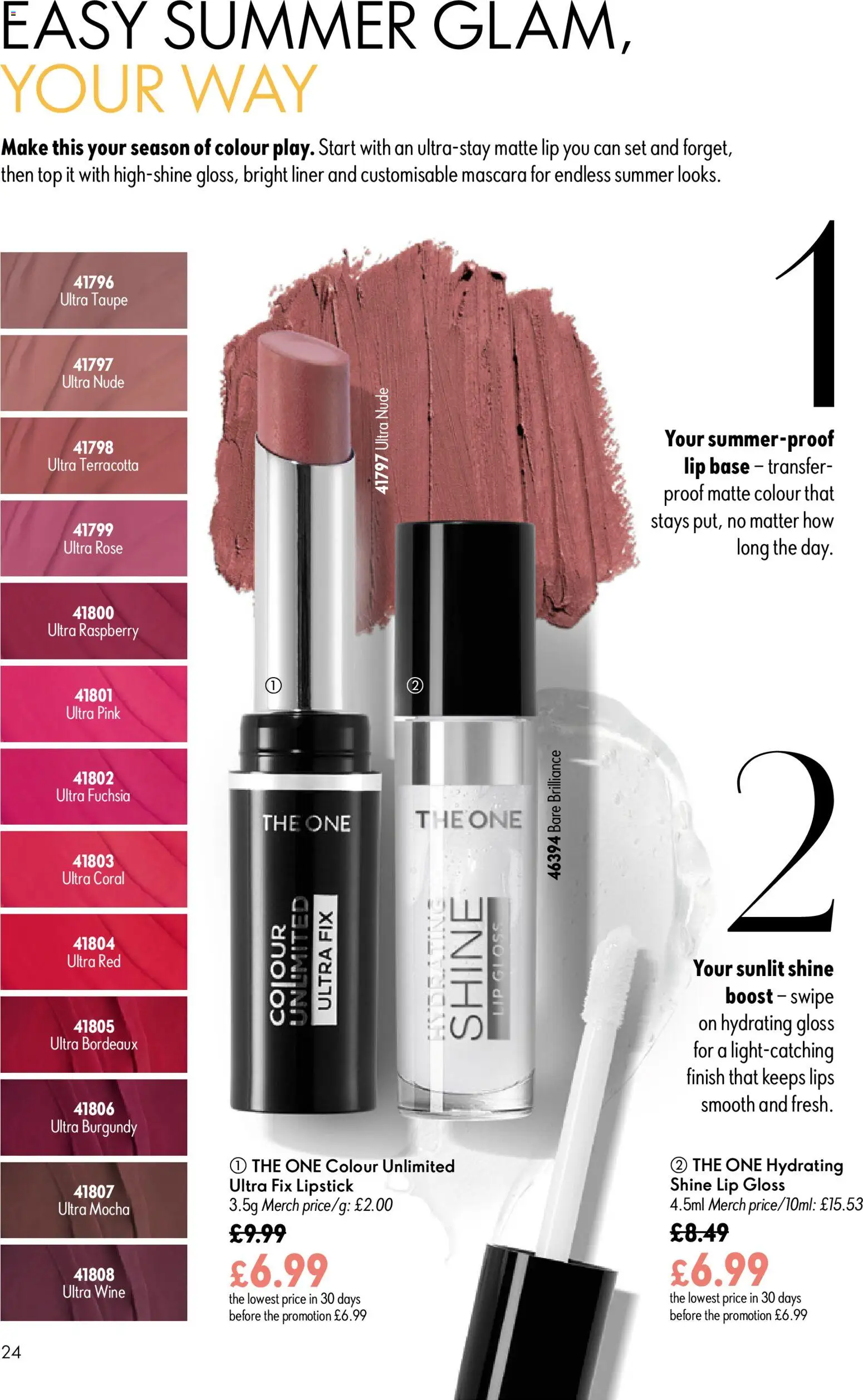 {H1} | Page: 24 | Products: Lipstick, Lip gloss, Wine, Raspberry