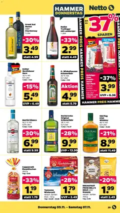 Netto Prospekt ab 02.11.2026 gültig | Seite: 33 | Produkte: Merlot, Fruchtsecco, Teekanne, Whiskey