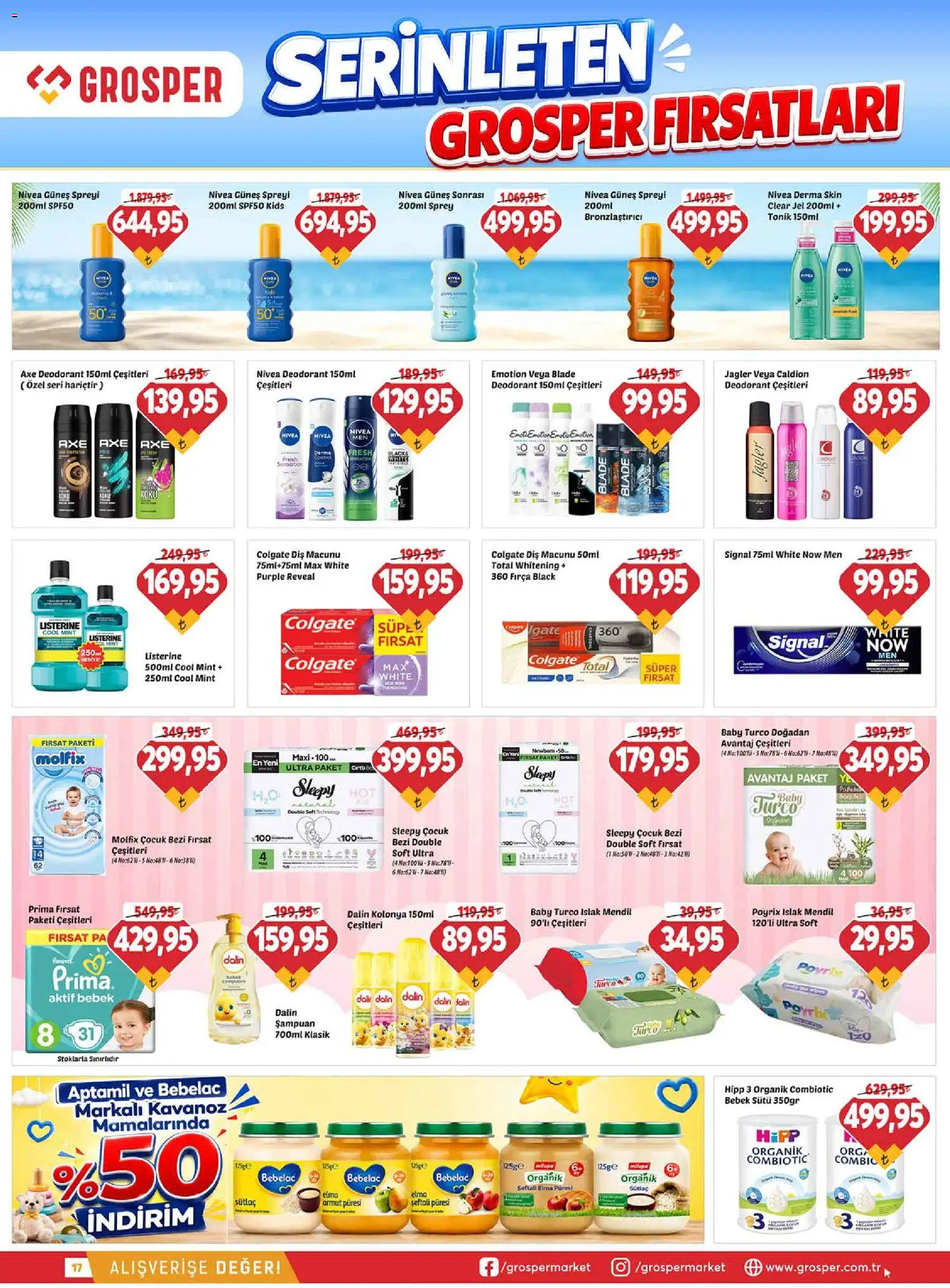 Grosper Katalog - 01 Temmuz 2026 tarihinden itibaren geçerlidir | Sayfa: 17 | Ürünler: Şampuan, Deodorant, Koku, Armut
