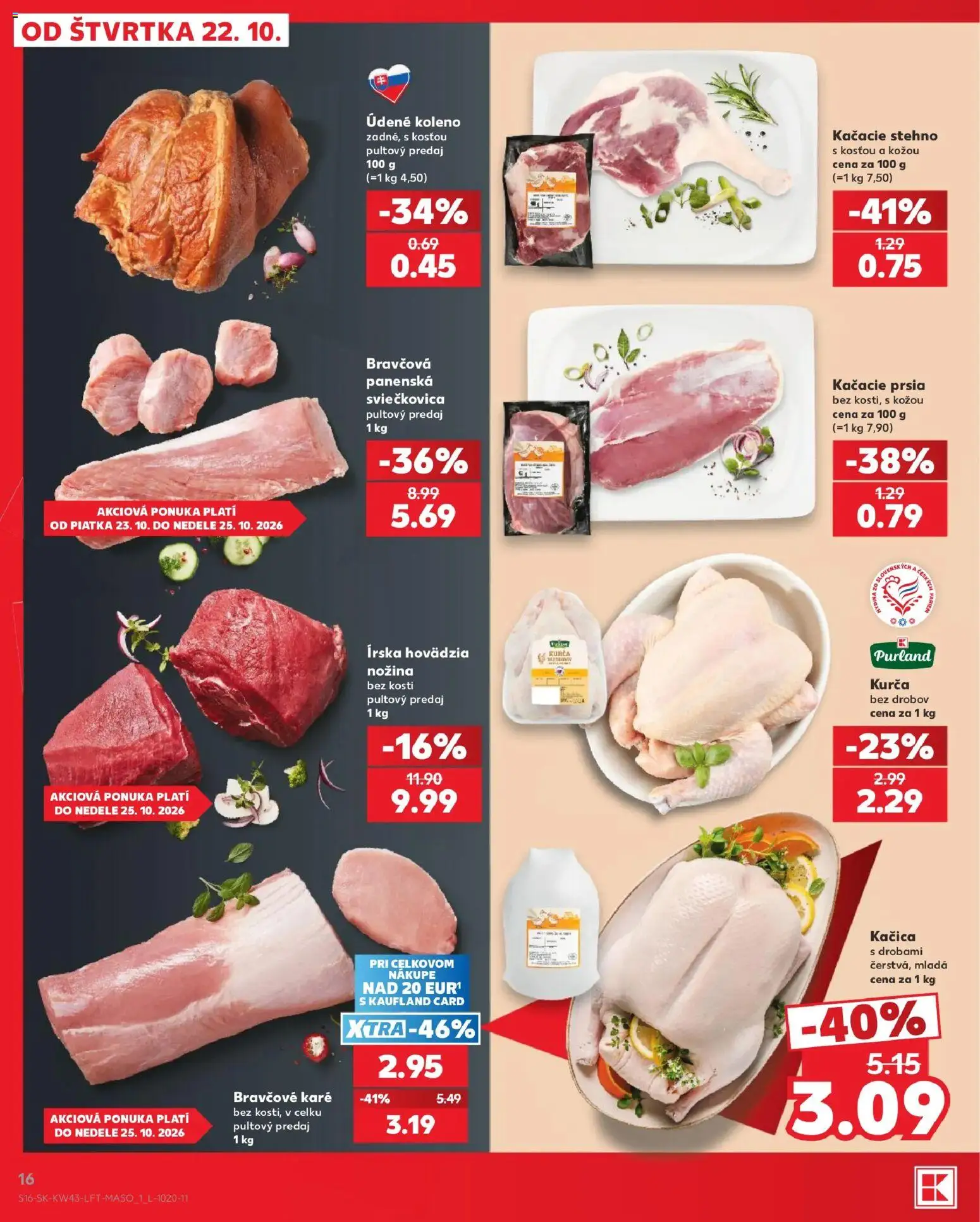 Kaufland SK akciós ujság - amely érvényes a következő dátumtól: 2026.10.22. | Oldal: 16