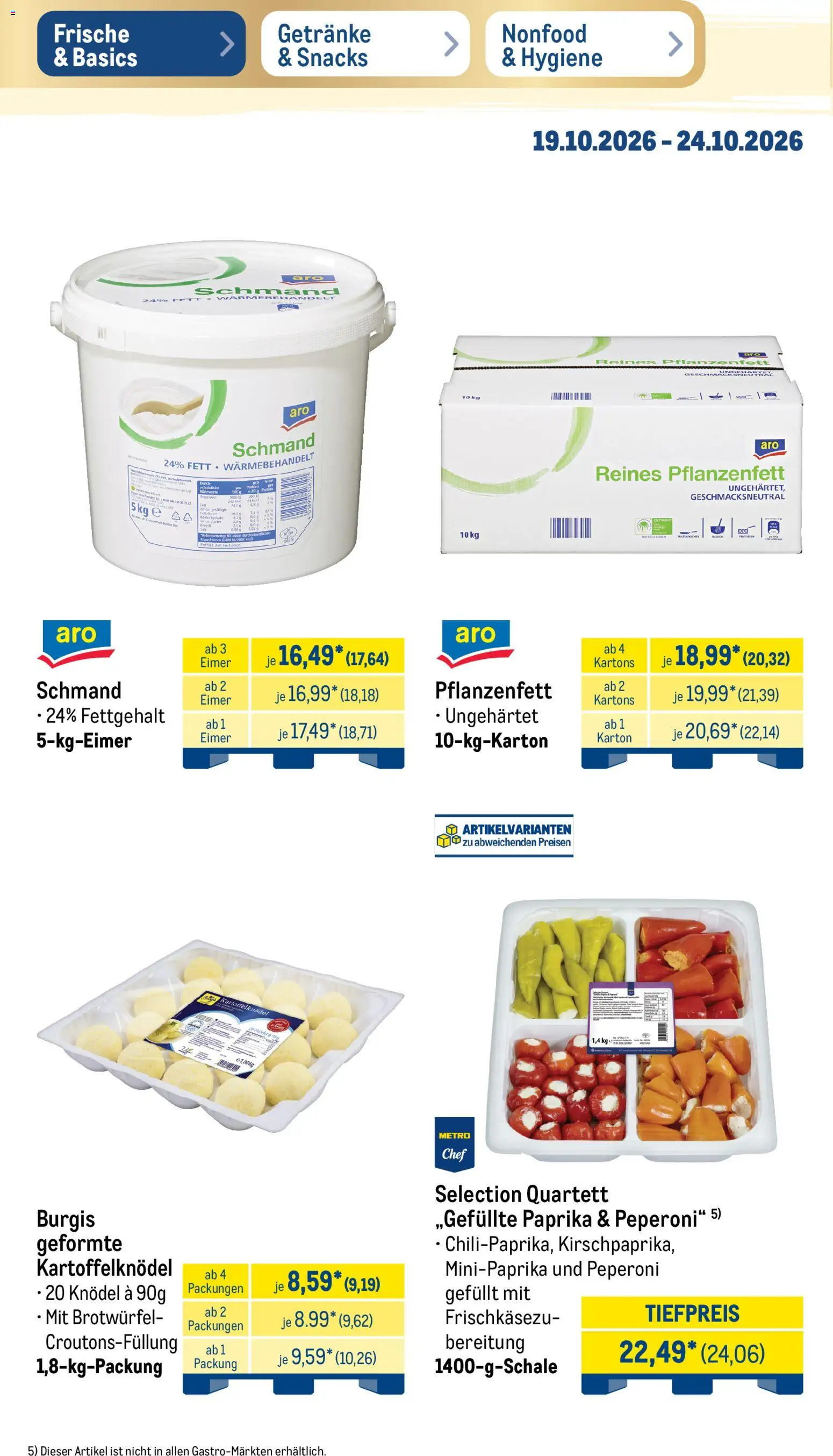 Metro NonFood-Angebote – gültig ab 19.10.2026 | Seite: 45 | Produkte: Paprika