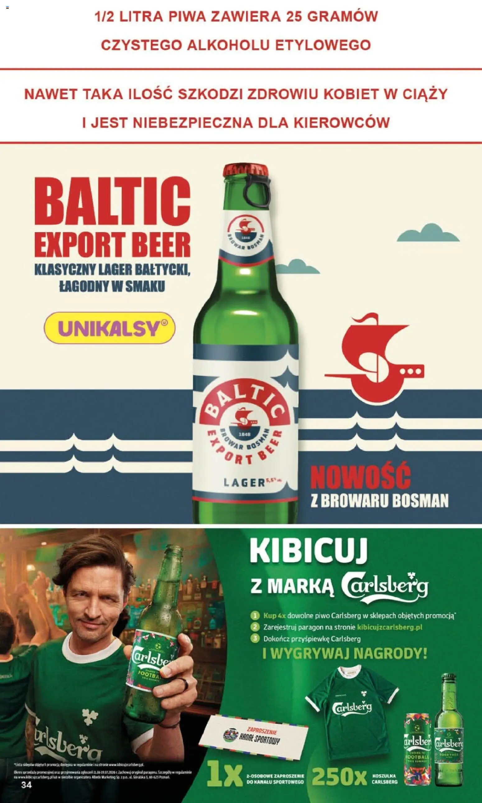 Delikatesy Centrum gazetka od 18.06.2026 | Strona: 34 | Produkty: Piwo Carlsberg, Piwo