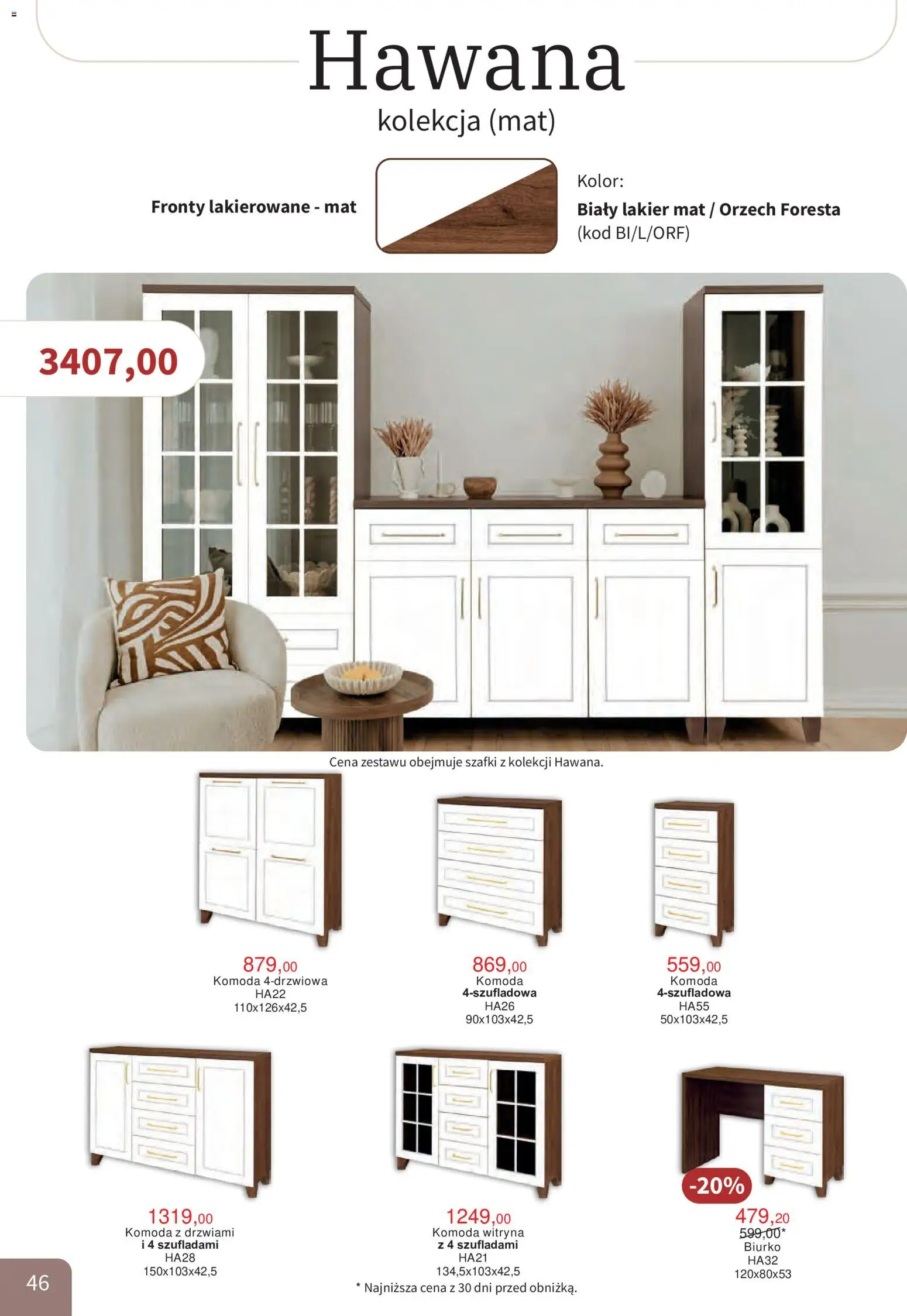 Bodzio Katalog od 01.10.2026 | Strona: 46 | Produkty: Komoda, Biurko, Witryna