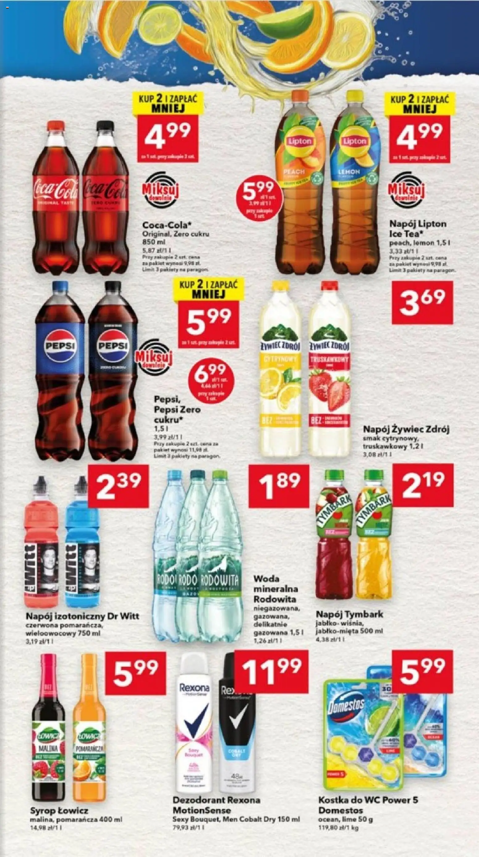 Lewiatan gazetka - Lublin od 07.05.2026 | Strona: 5 | Produkty: Malina, Pepsi, Dezodorant, Woda