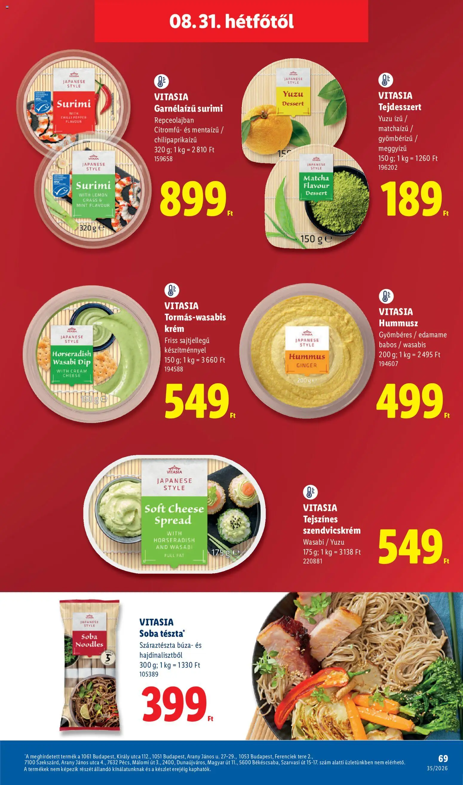 Lidl akciós ujság - amely érvényes a következő dátumtól: 2026.08.27. | Oldal: 69