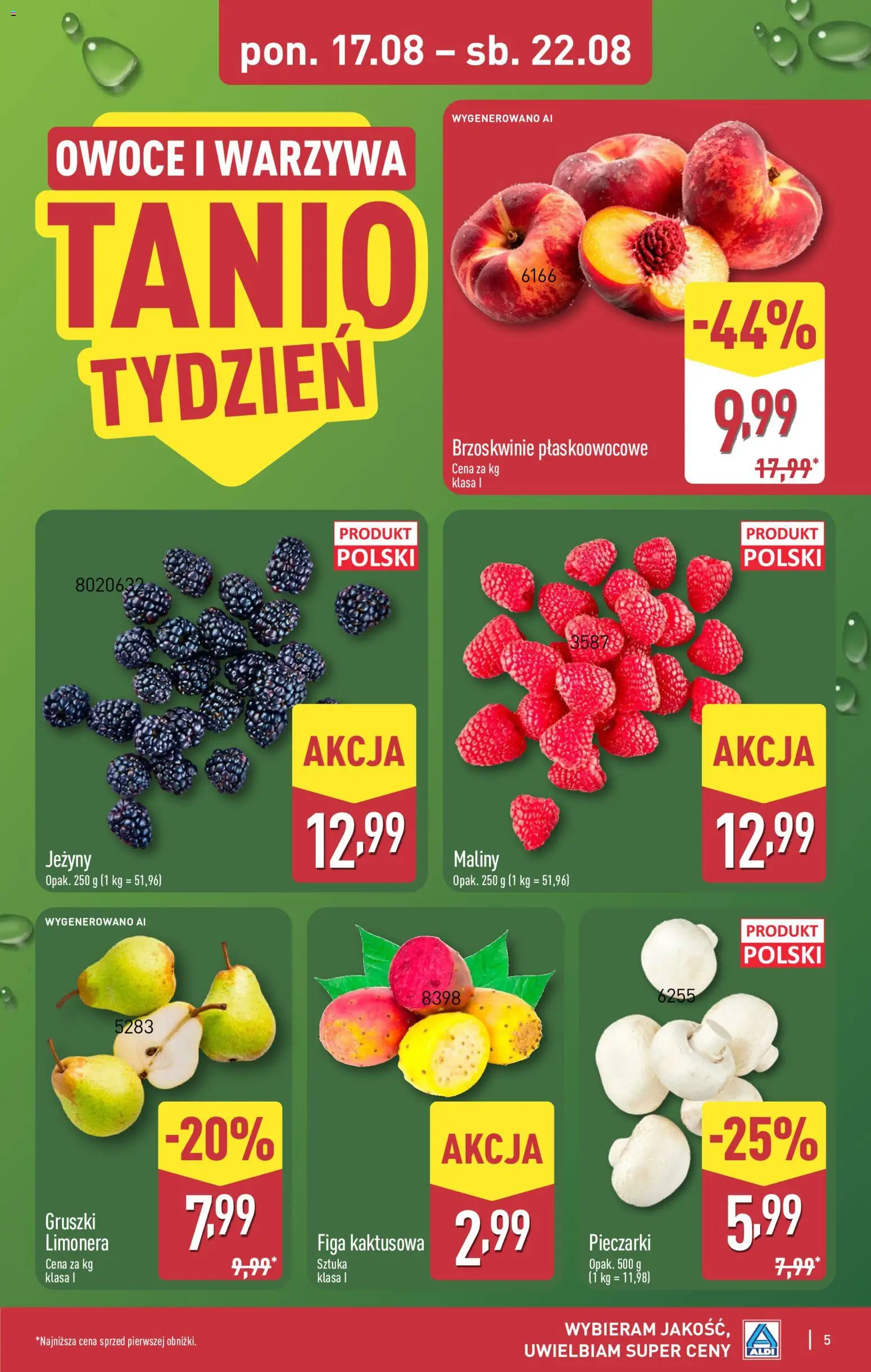 Aldi Polsko leták od 17.08.2026 | Strana: 5 | Produkty: Maliny