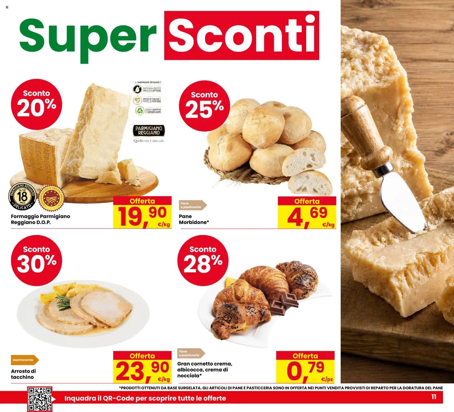 Volantino Eurospar del 17/09/2026 | Pagina: 11 | Prodotti: Cornetto, Formaggio, Parmigiano reggiano, Parmigiano