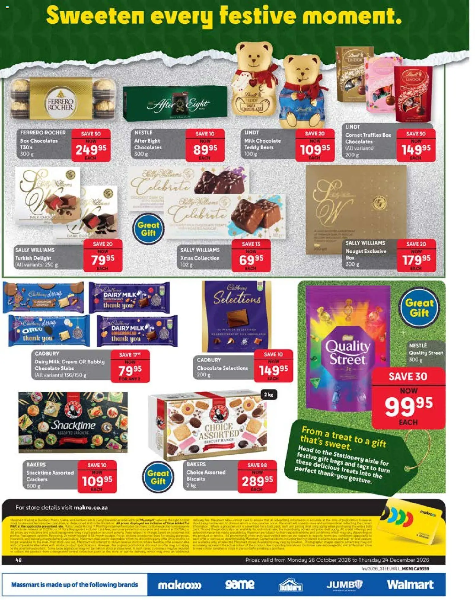 New Makro catalogue – valid from 26/10/2026 | Page: 48 | Products: Teddy, Oreo, Milk, Biscuits
