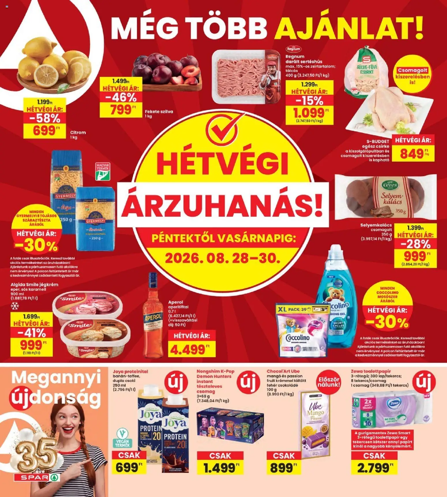 Interspar akciós ujság - amely érvényes a következő dátumtól: 2026.08.27. | Oldal: 20 | Termékek: Futó, Szilva, Darált sertéshús, Jégkrém