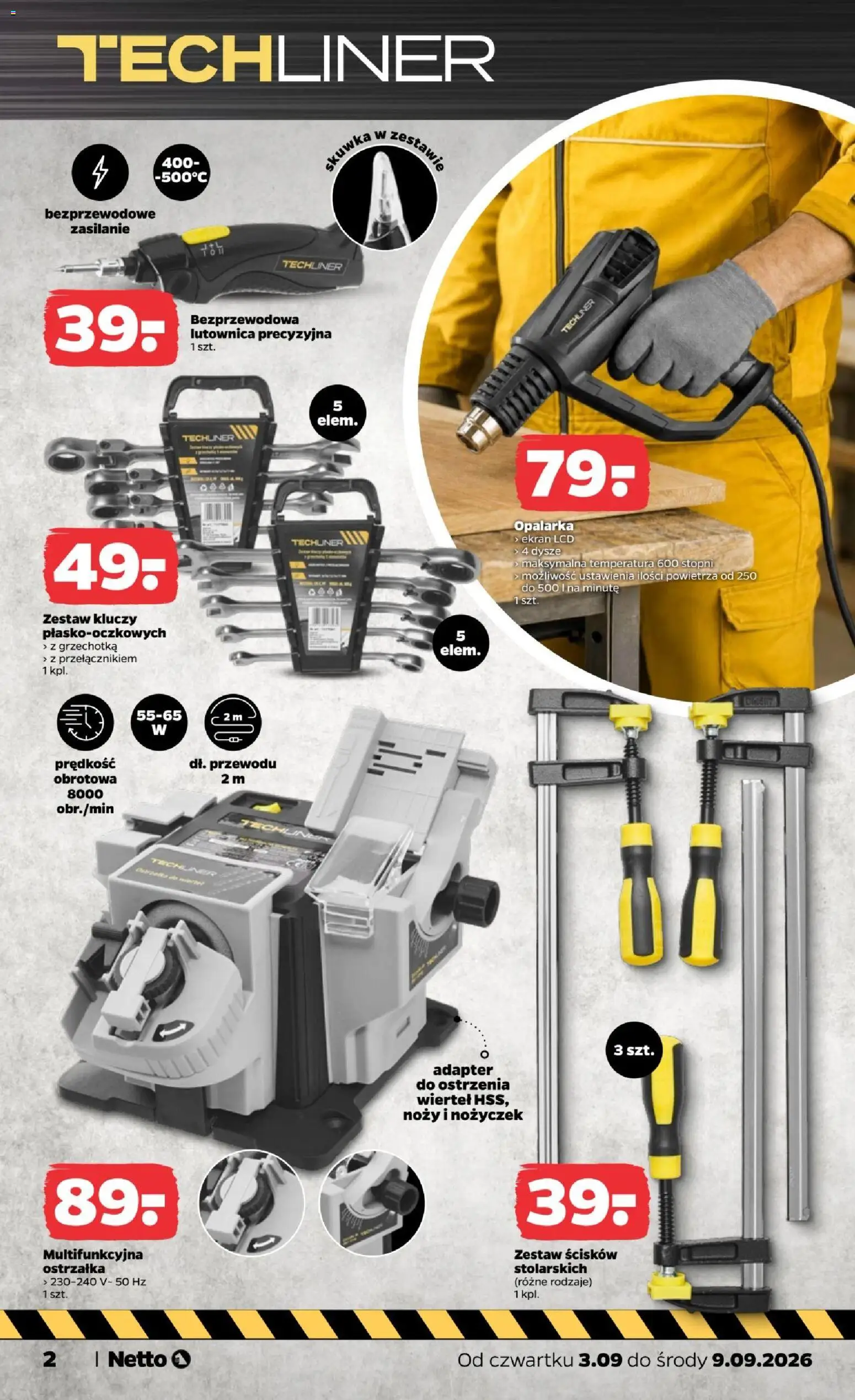 Netto gazetka od czwartku NonFood od 03.09.2026 | Strona: 2 | Produkty: Adapter, Lutownica, Zestaw kluczy