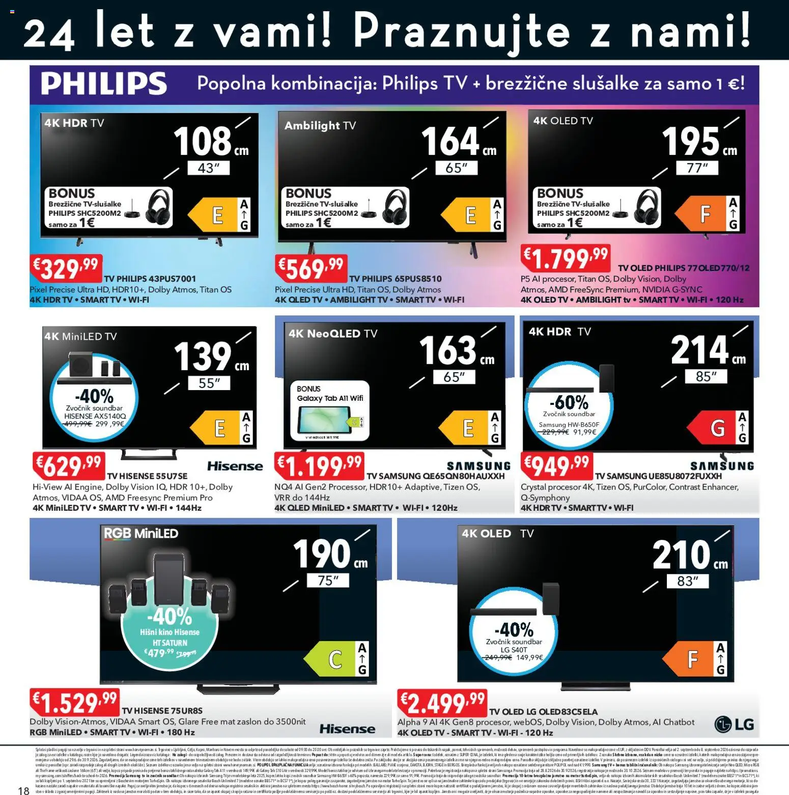 Novi Harvey Norman katalog ponudbe – veljaven od 16.09.2026 | Stran: 18 | Izdelki: Tv, Slusalke, Zvocnik, Pas