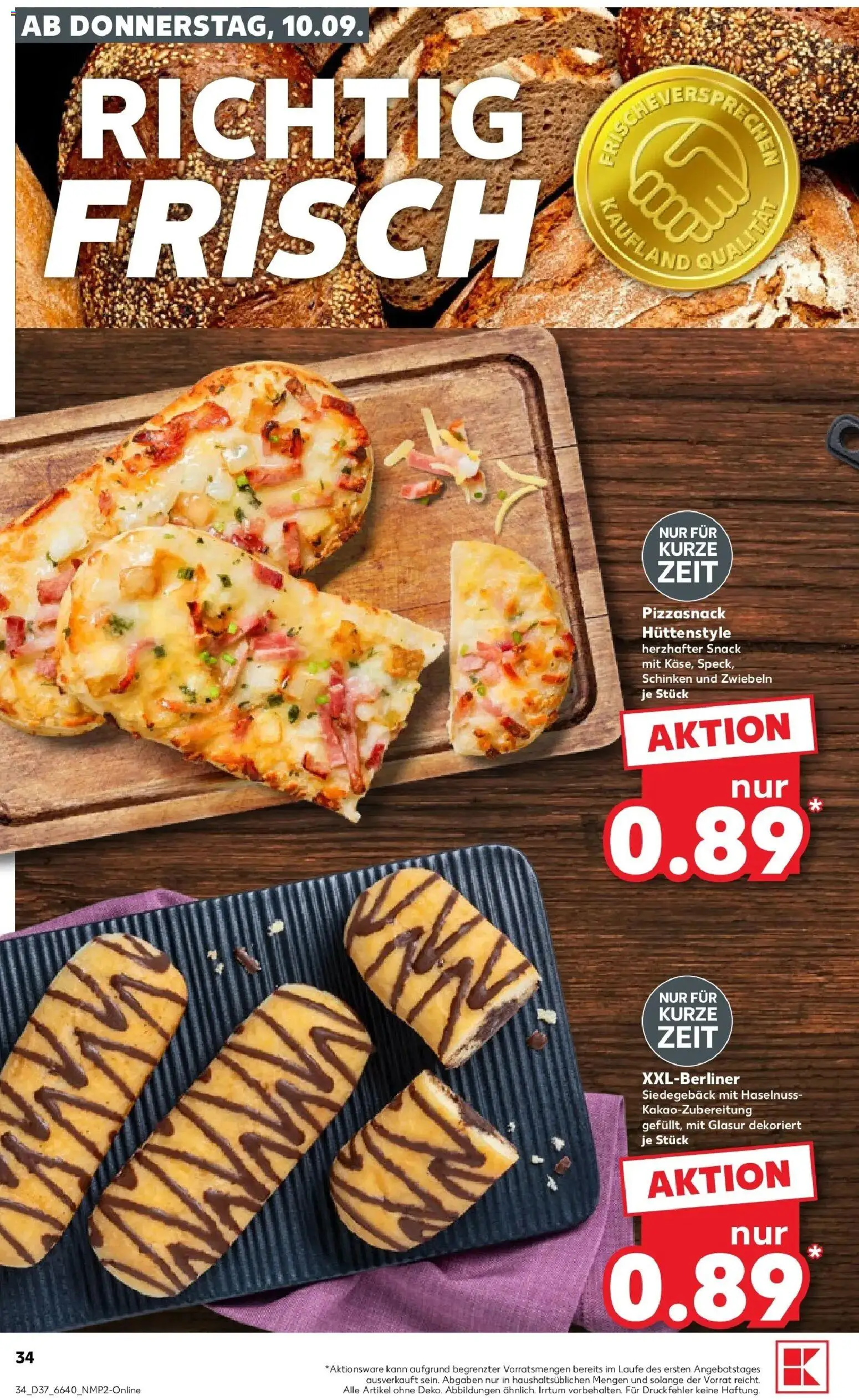 Prospekt Kaufland ab 10.09.2026 » Angebote Online zum Blättern | Seite: 34 | Produkte: Zwiebeln, Schinken