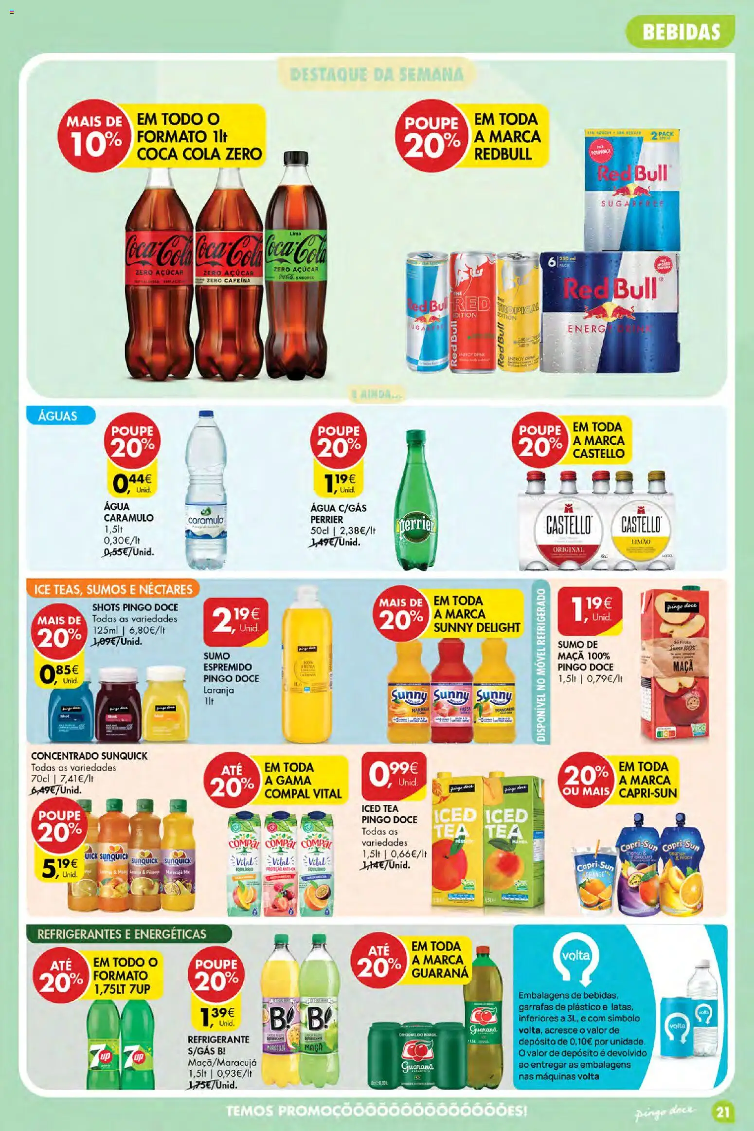 Pingo Doce Poupe Esta Semana Açores │ válido de 23/07/2026 | Página: 21 | Produtos: Agua, Maça, Sumo, Açúcar