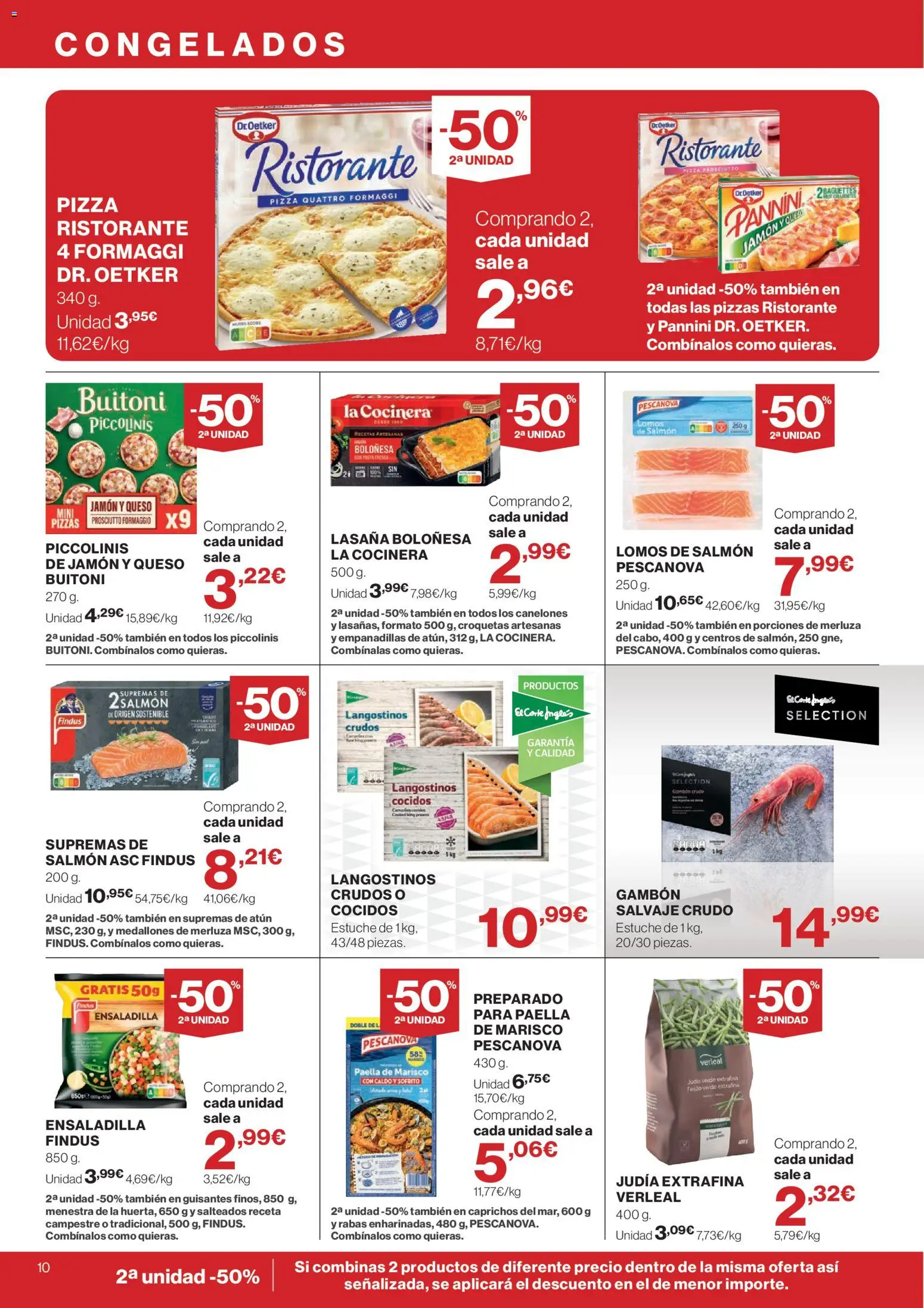 El Corte Inglés ofertas │ válido desde el 13/08/2026 | Página: 10 | Productos: Atún, Pizza, Salmón, Canelones