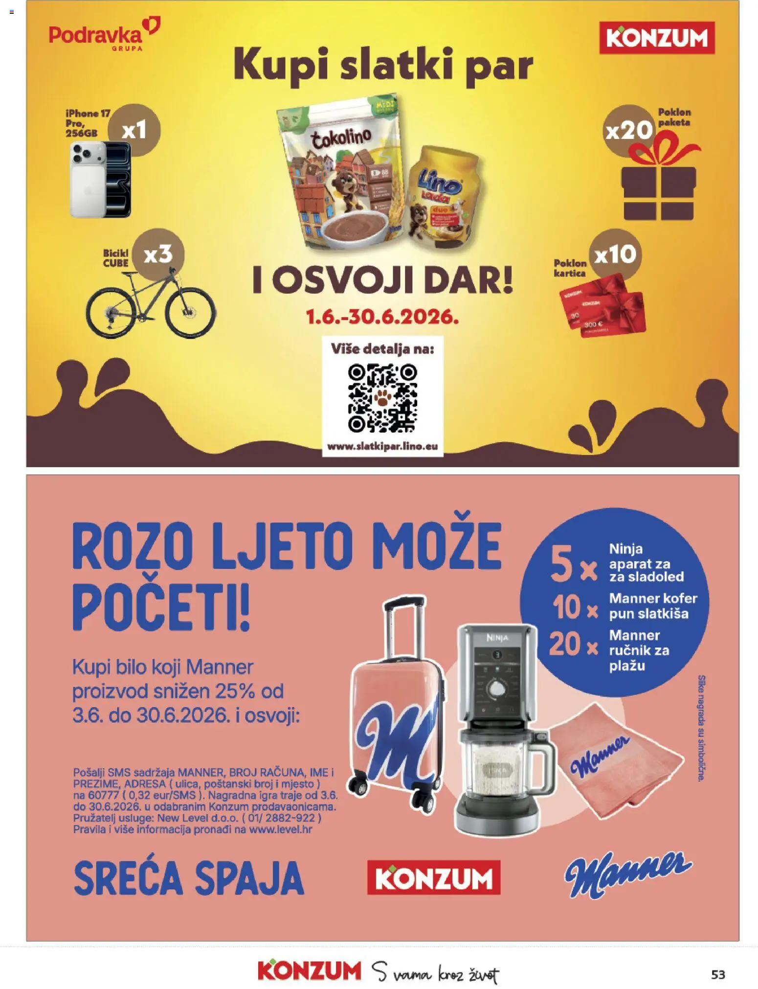 Konzum katalog | vrijedi od 03.06.2026 | Stranica: 53 | Proizvodi: Bicikl, Sladoled, Igra, Čokolino