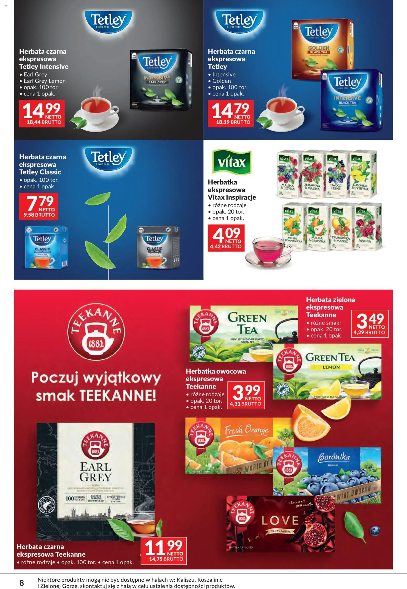 Makro gazetka - Kawa Herbata od 29.09.2026 | Strona: 8 | Produkty: Gruszka, Earl Grey, Herbata, Owoce