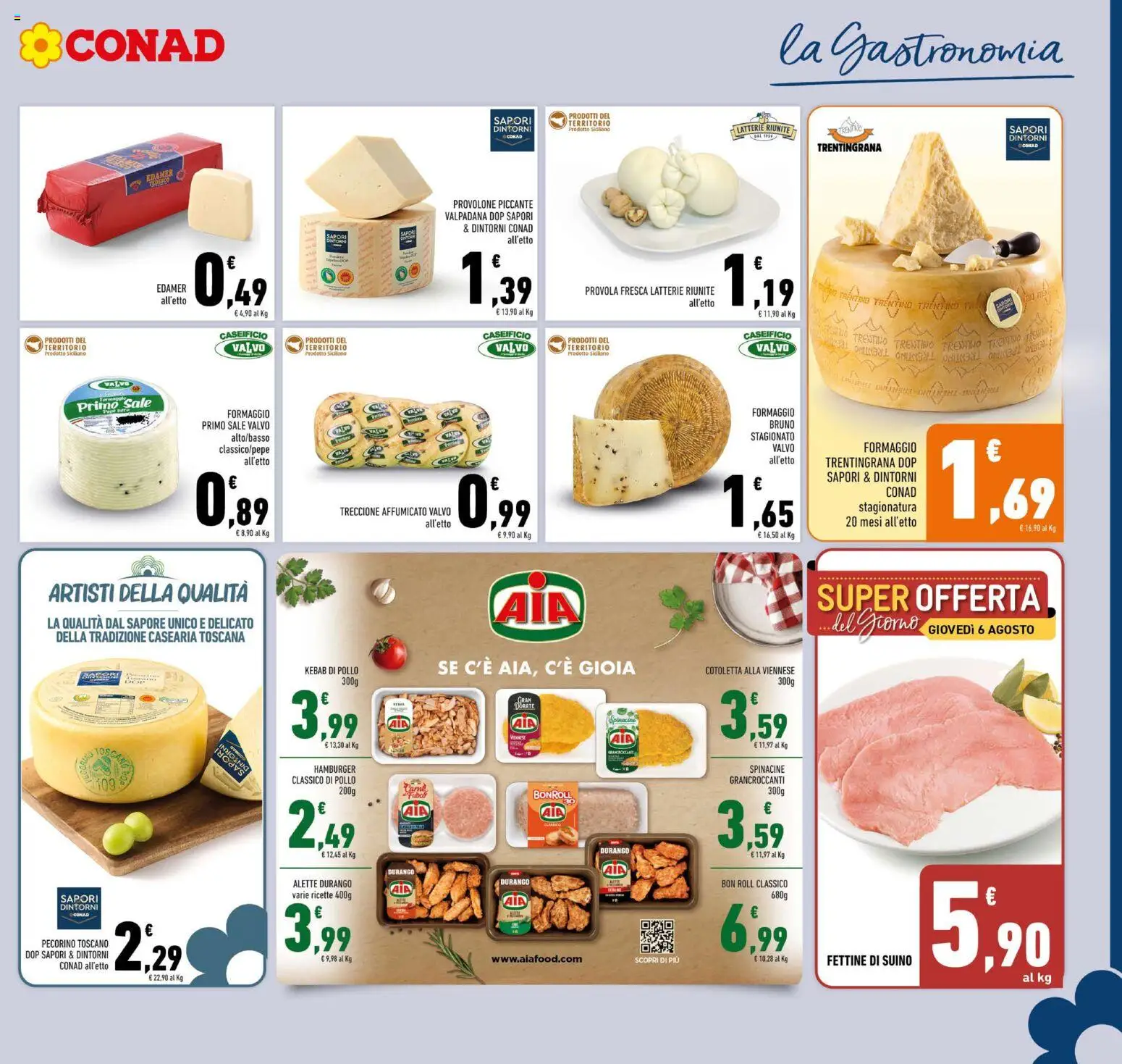 Volantino Conad del 29/07/2026 | Pagina: 5 | Prodotti: Provolone, Pollo, Sale, Hamburger