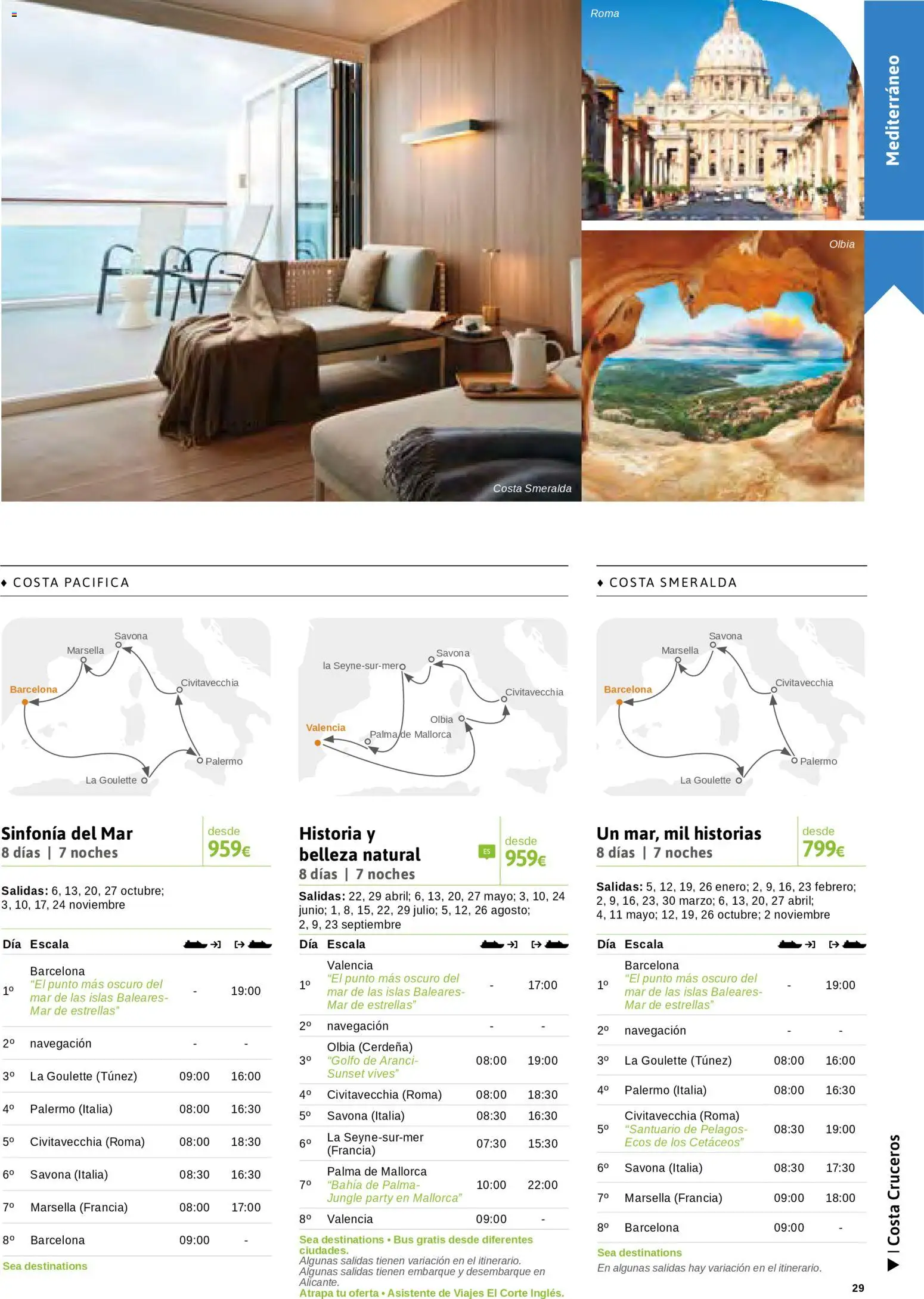 Viajes El Corte Inglés Cruceros marítimos │ válido desde el 01/01/2026 | Página: 30 | Productos: Navegación