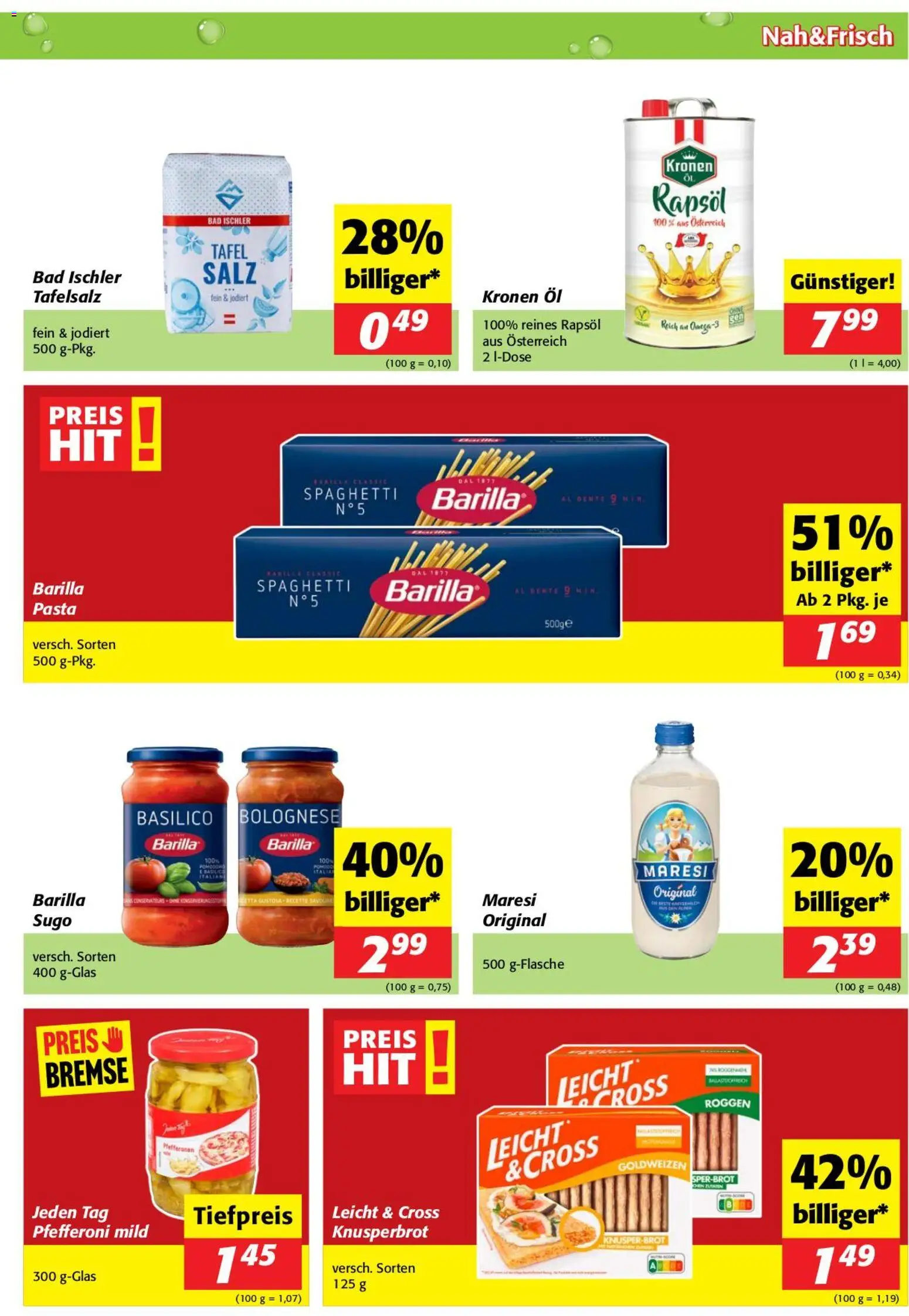 Nah und Frisch Flugblatt gültig ab 11.03.2026 | Seite: 5 | Produkte: Pasta, Salz, Bad, Hajdina liszt