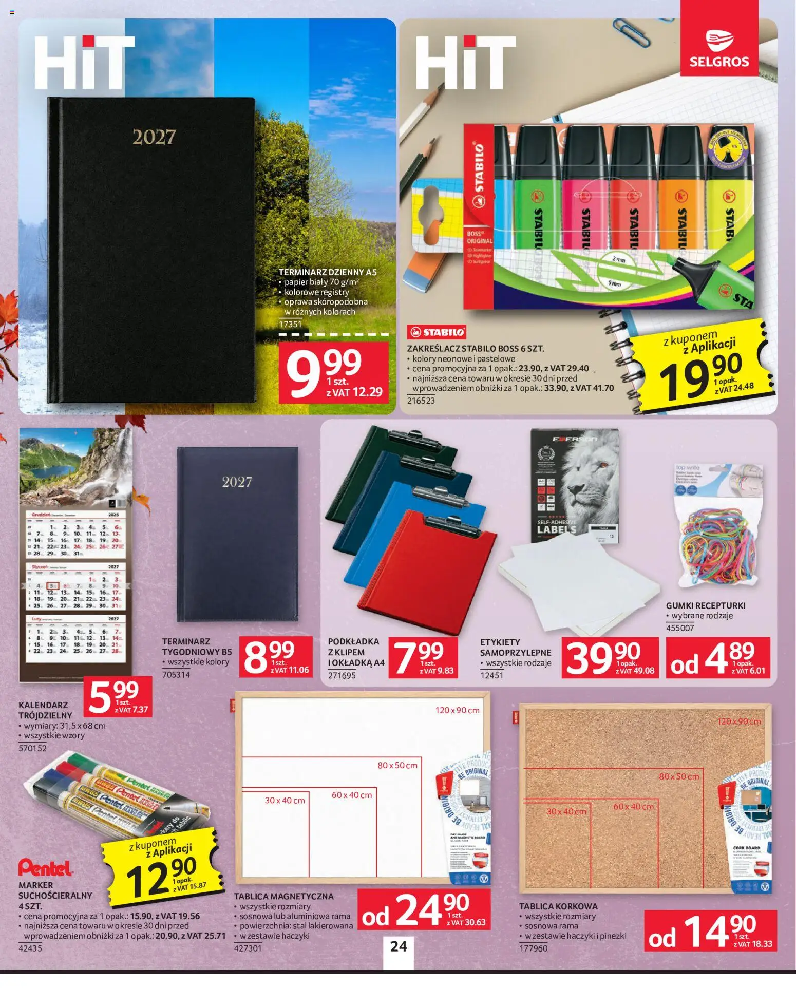 Selgros cash&carry gazetka - Oferta przemysłowa od 22.10.2026 | Strona: 26 | Produkty: Top, Tablica magnetyczna, Rama, Tablica korkowa