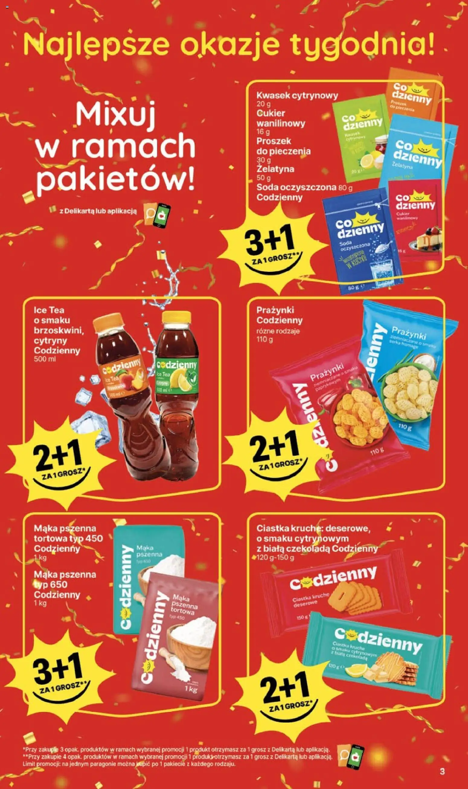Delikatesy Centrum gazetka od 20.08.2026 | Strona: 3 | Produkty: Czekolady, Proszek do pieczenia, Cytryny, Cukier wanilinowy
