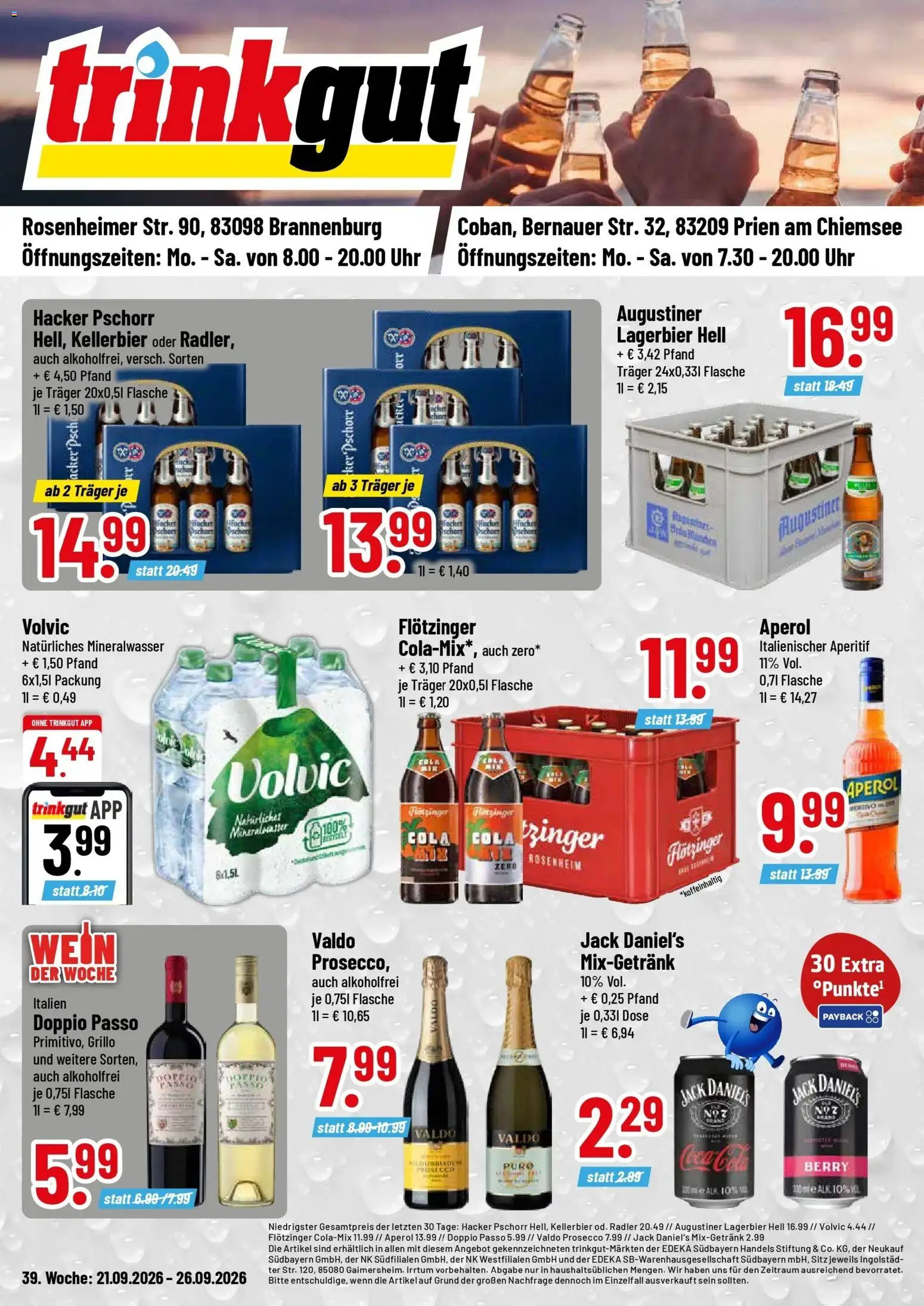 Trinkgut Montag, 21. September Aktionspreise