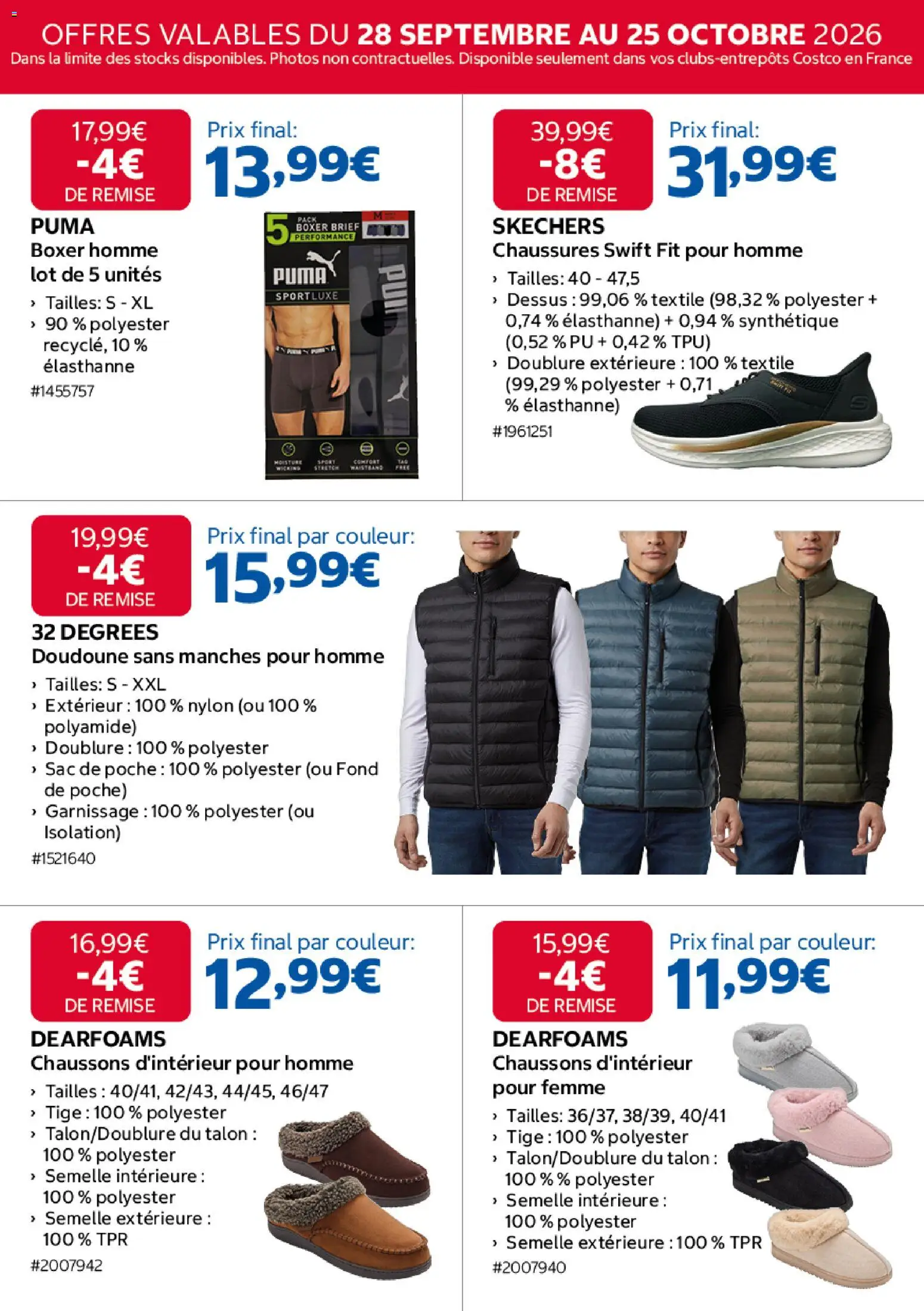 {H1} | Page: 4 | Produits: Sac, Chaussures, Chaussons, Doudoune