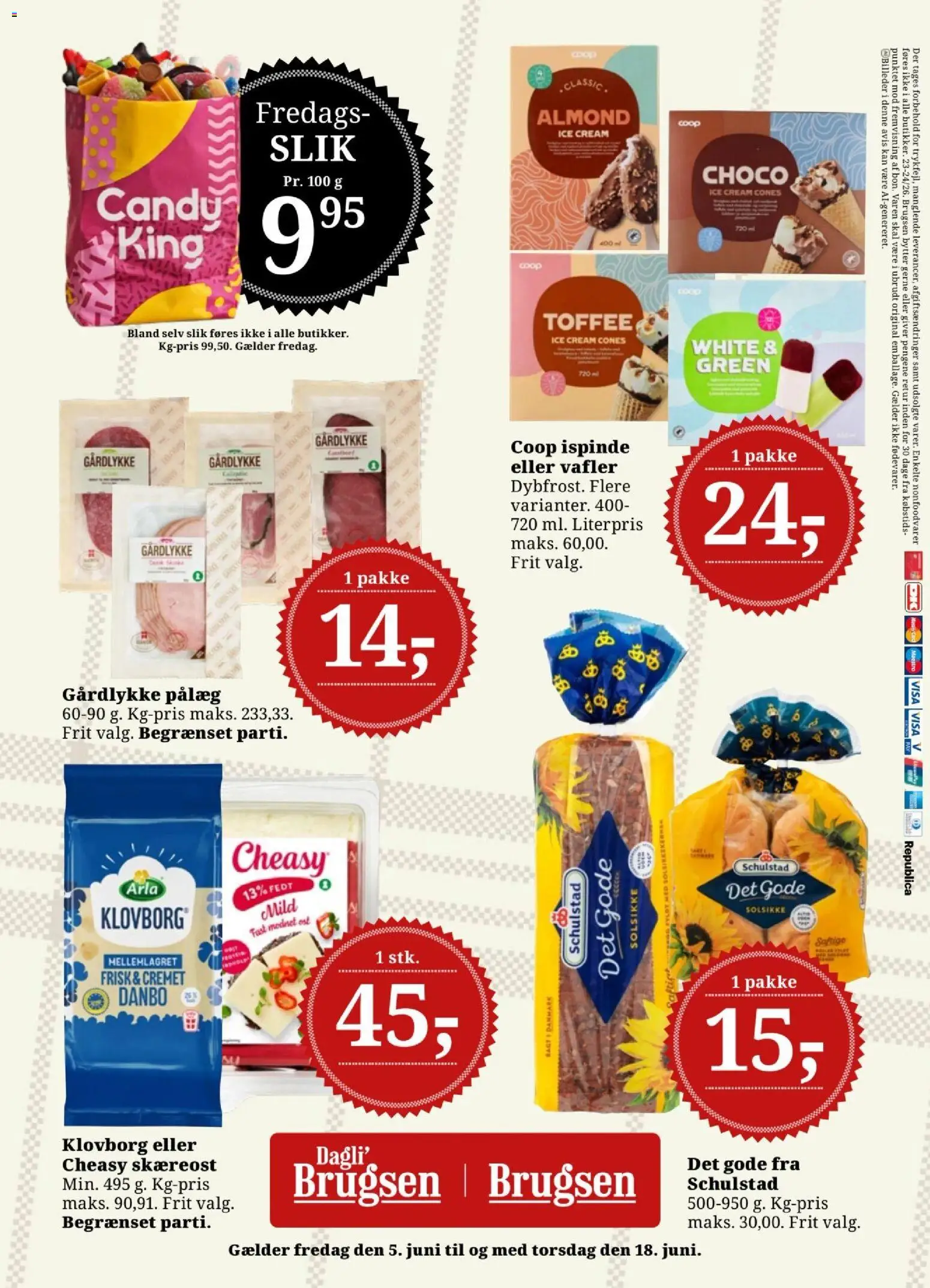 Dagli'Brugsen tilbudsavis – gyldig fra 05.06.2026 | Side: 20 | Produkter: Solsikkekerner, Slik, Pålæg, Vafler