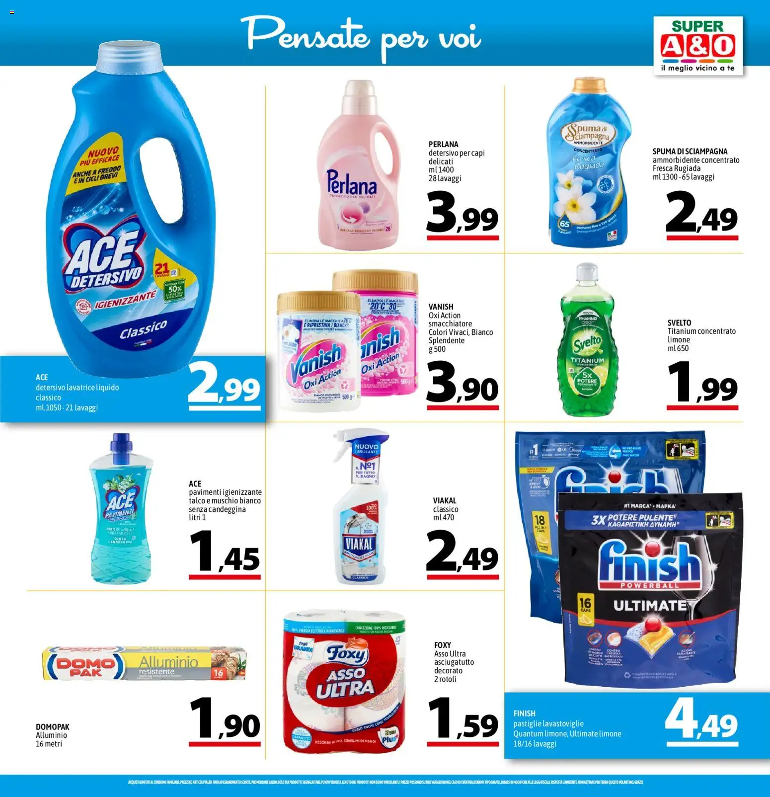 Volantino A&O del 06/08/2026 | Pagina: 15 | Prodotti: Lavatrice, Lavastoviglie, Alluminio, Profumo
