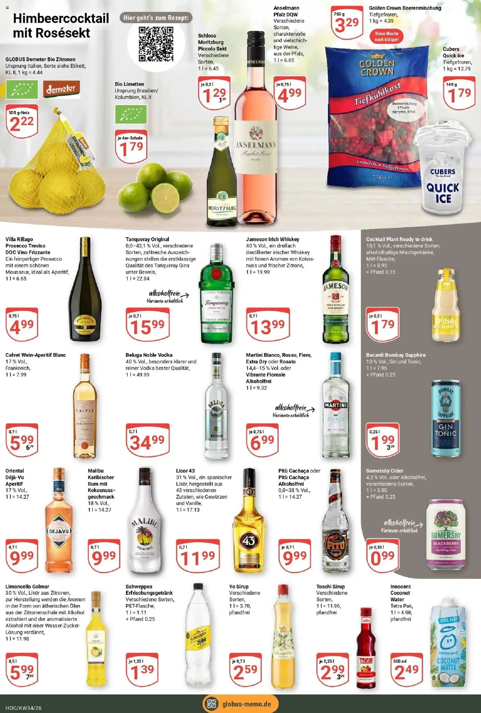 Globus Prospekt Hockenheim (ab 17.08.2026) » Angebote online | Seite: 17 | Produkte: Bacardi, Sirup, Vodka, Gin