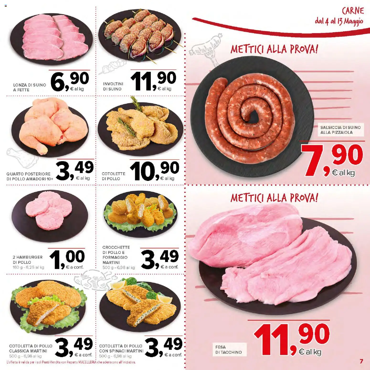 Volantino Todis del 04.05.2026 | Pagina: 7 | Prodotti: Suino, Tacchino, Formaggio, Salsiccia