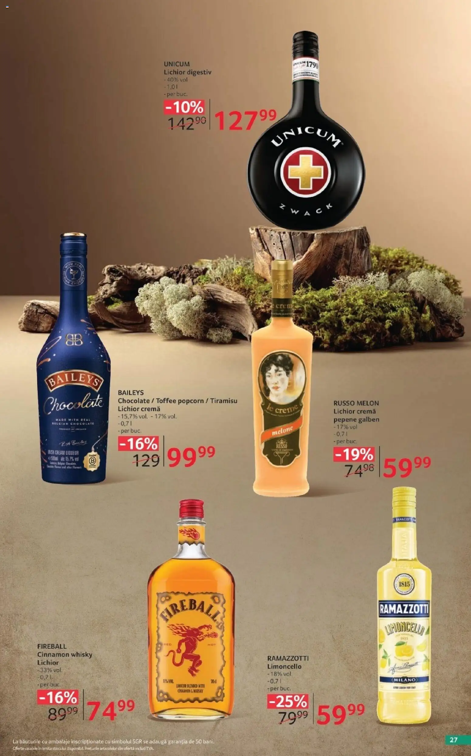 Noul catalog Selgros – valabil de la 02.10.2026 | Pagină: 27 | Produse: Pepene Galben, Lichior, Cremă, Tiramisu
