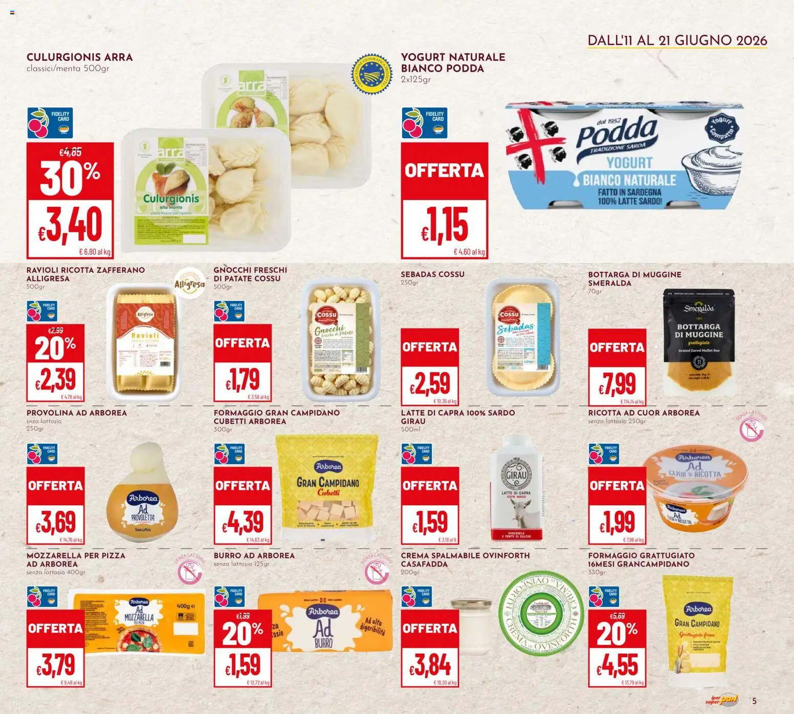Volantino Pan del 11.06.2026 | Pagina: 5 | Prodotti: Crema, Formaggio, Ravioli, Menta