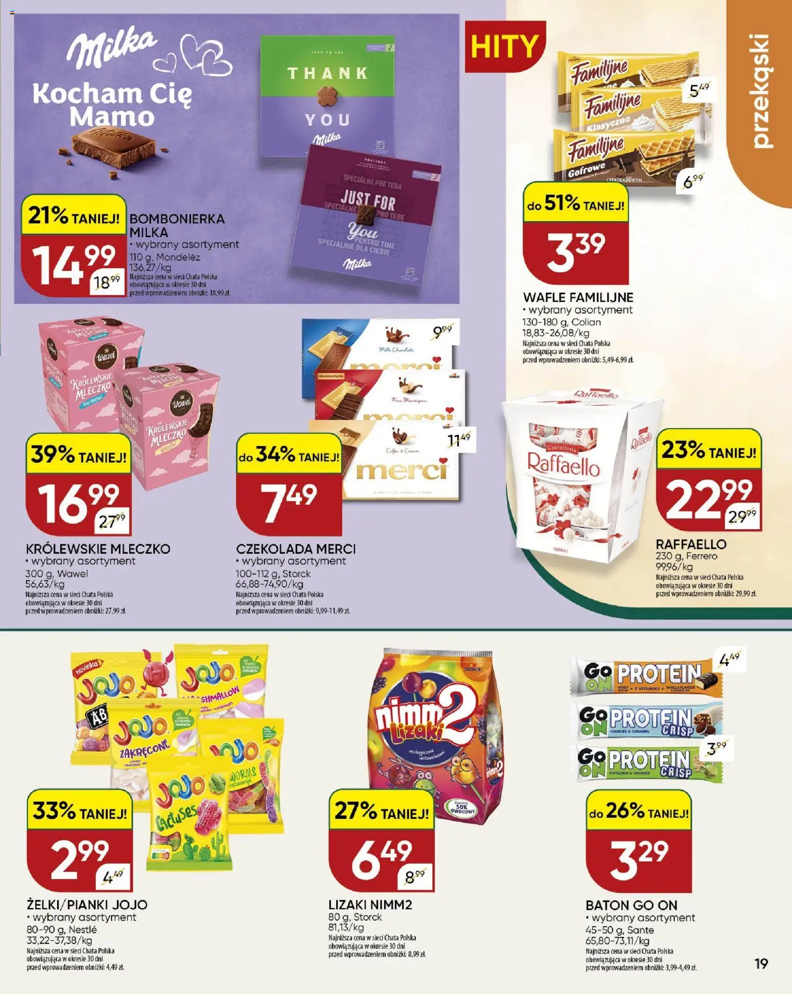 Chata Polska gazetka od 21.05.2026 | Strona: 6 | Produkty: Wafle, Królewskie Mleczko, Czekolada, Lizaki nimm2