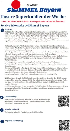 Simmel Bayern ab 24.08.2026 gültig