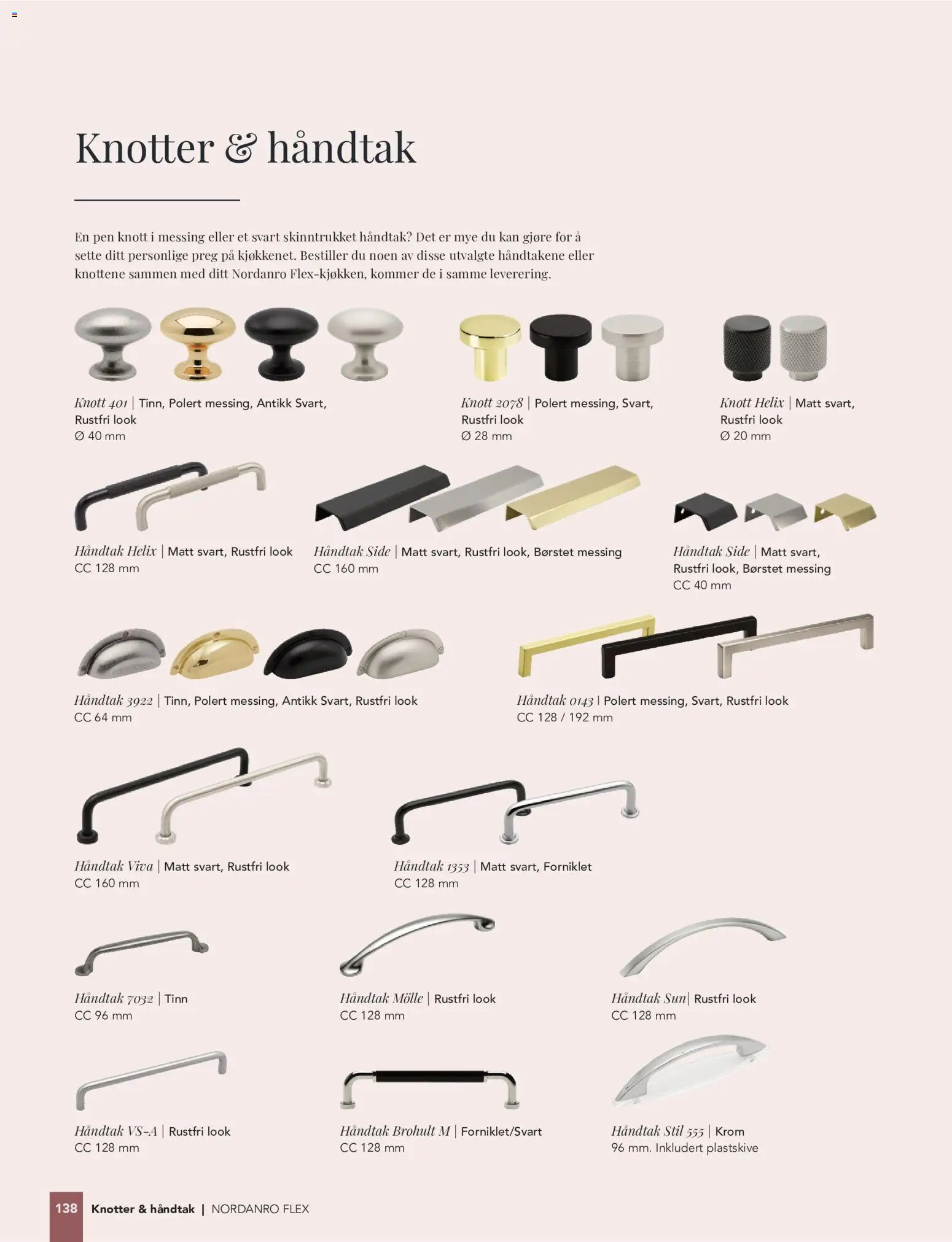 {H1} | Side: 138 | Produkter: Knotter, Håndtak