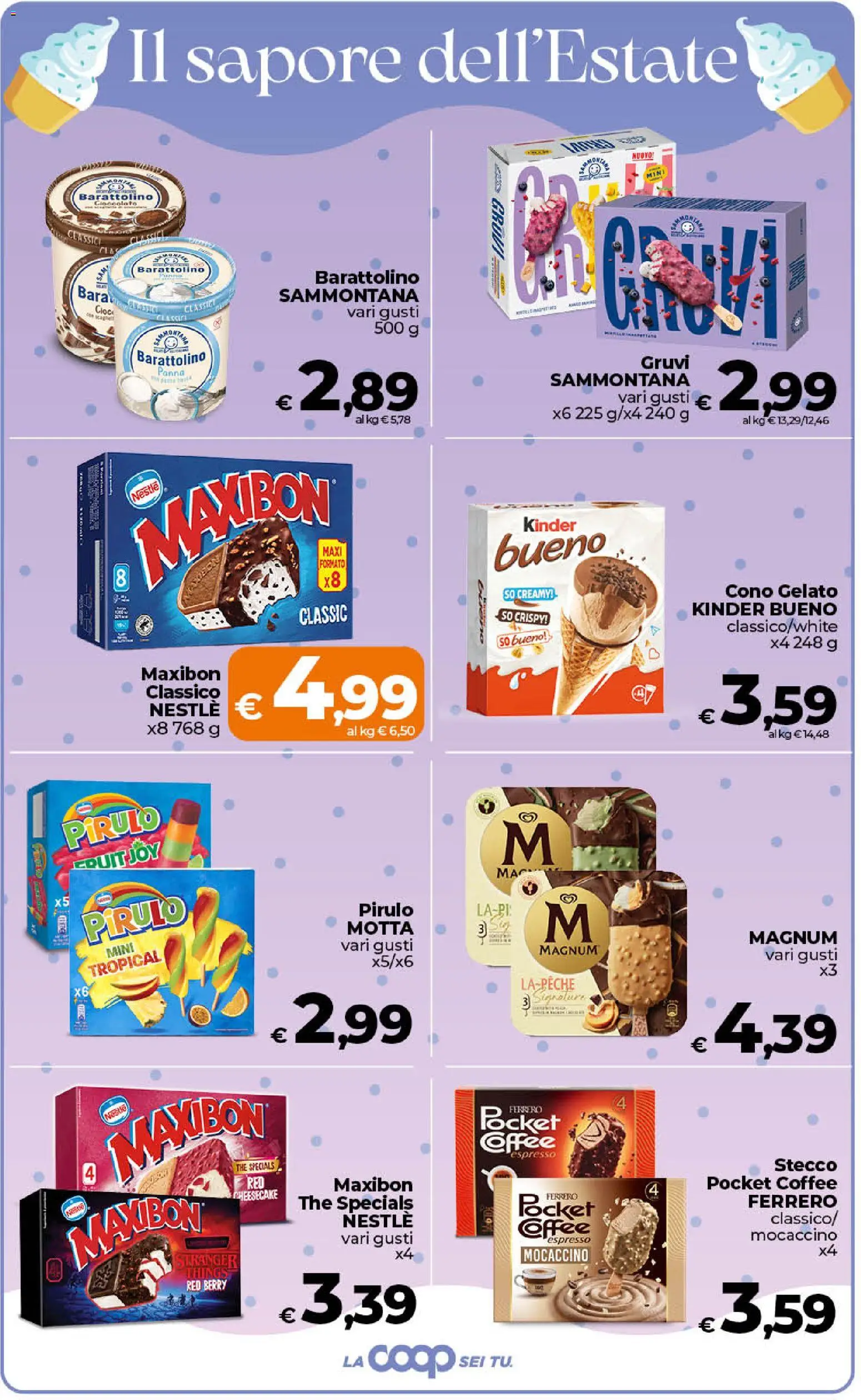 Volantino Ipercoop del 21/08/2026 | Pagina: 15 | Prodotti: Cioccolato, Magnum, The, Cheesecake