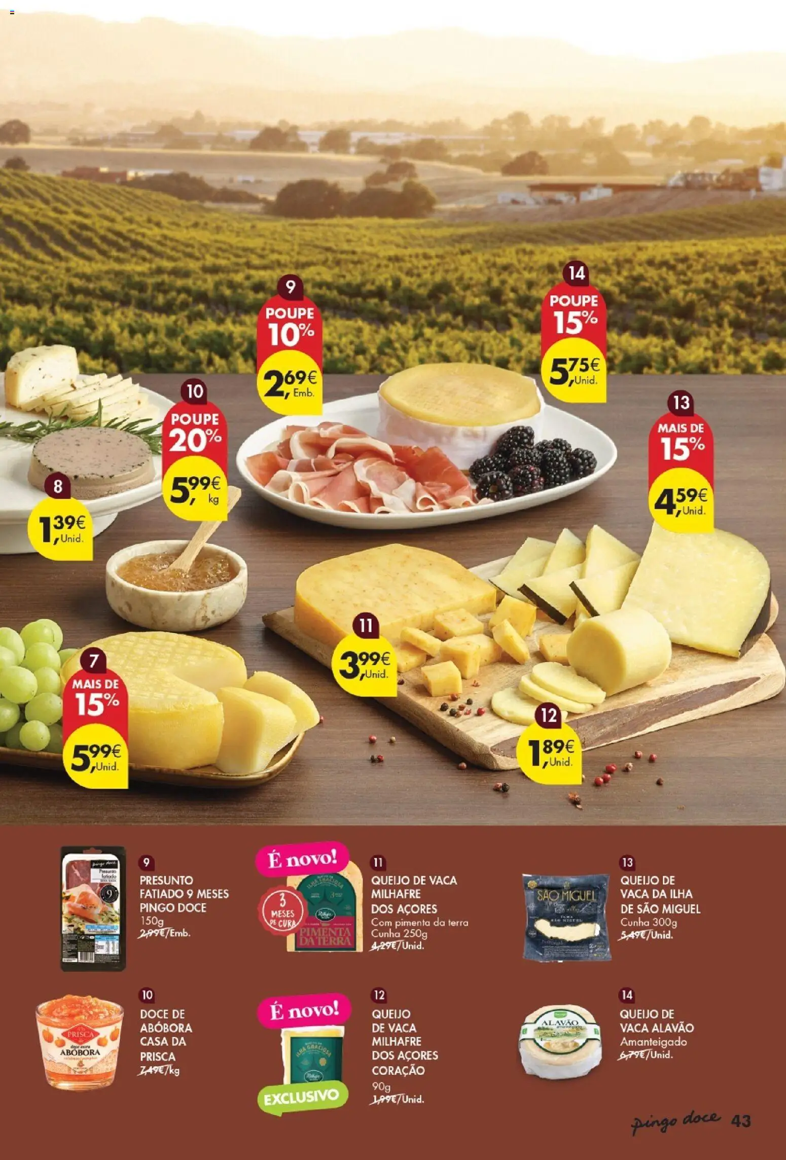 Pingo Doce - Vinhos e Sabores de Portugal Madeira │ válido de 15/09/2026 | Página: 43 | Produtos: Pimenta, Queijo, Presunto, Abóbora