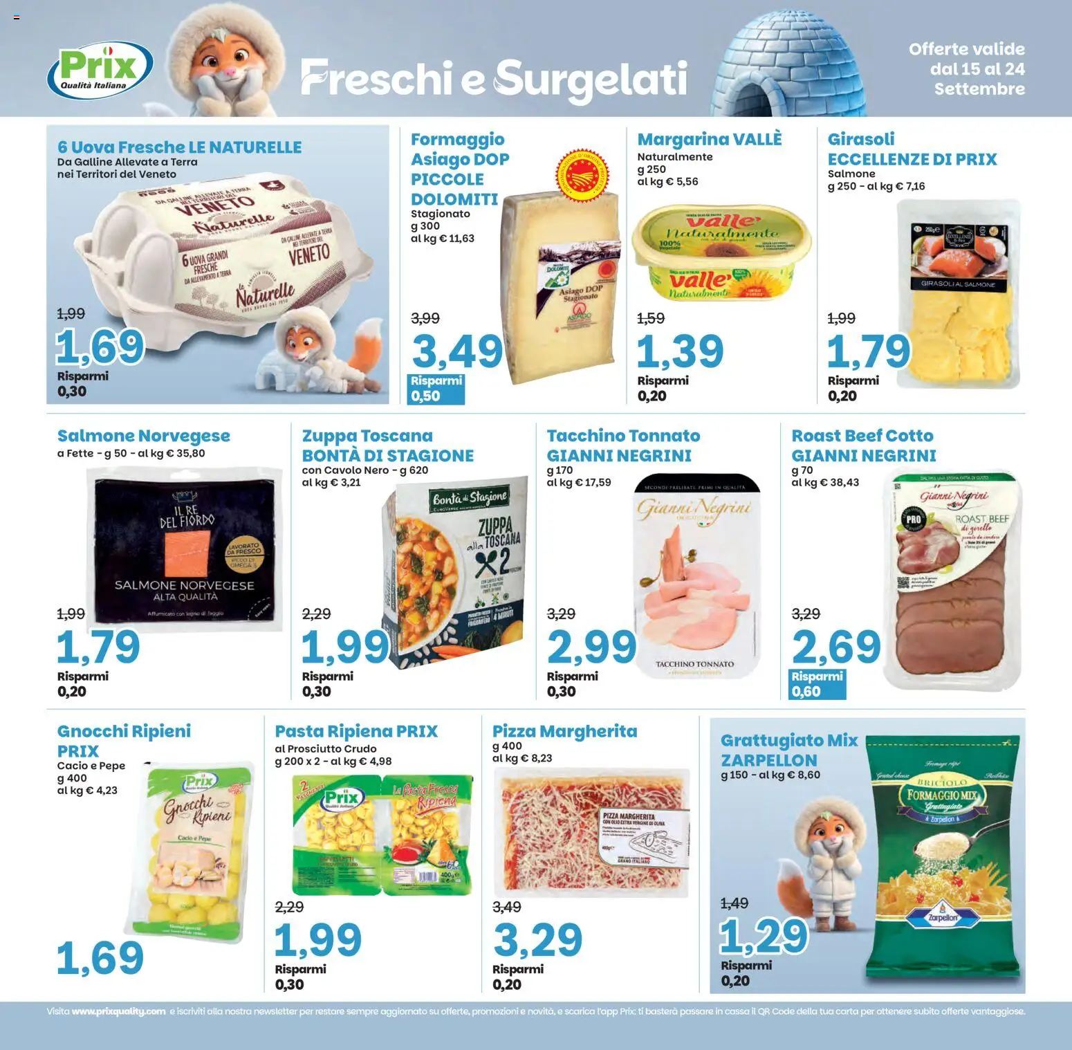 Volantino Prix del 15/09/2026 | Pagina: 9 | Prodotti: Tacchino, Pepe, Olio, Olio extra vergine