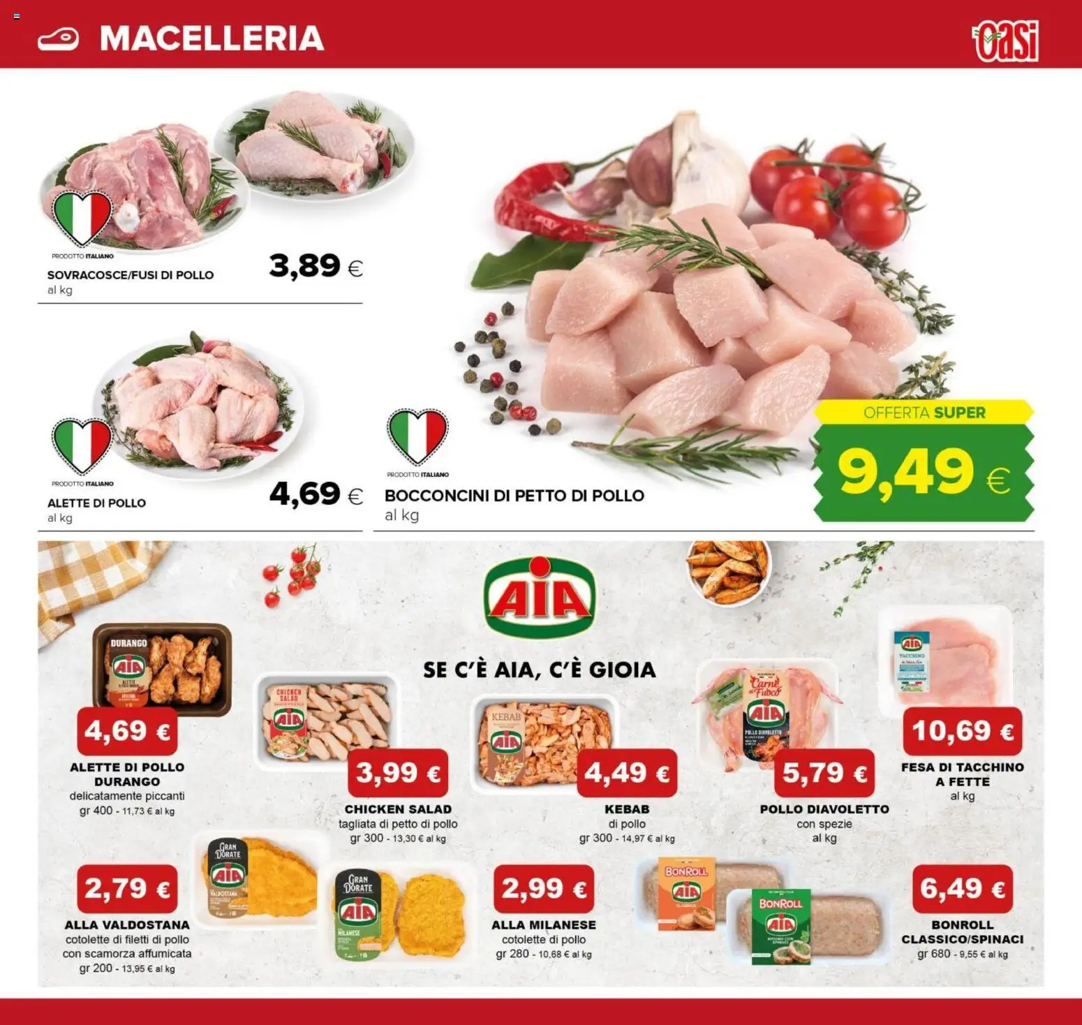 Volantino Oasi del 21.05.2026 | Pagina: 9 | Prodotti: Petto di Pollo, Pollo, Spezie, Tacchino